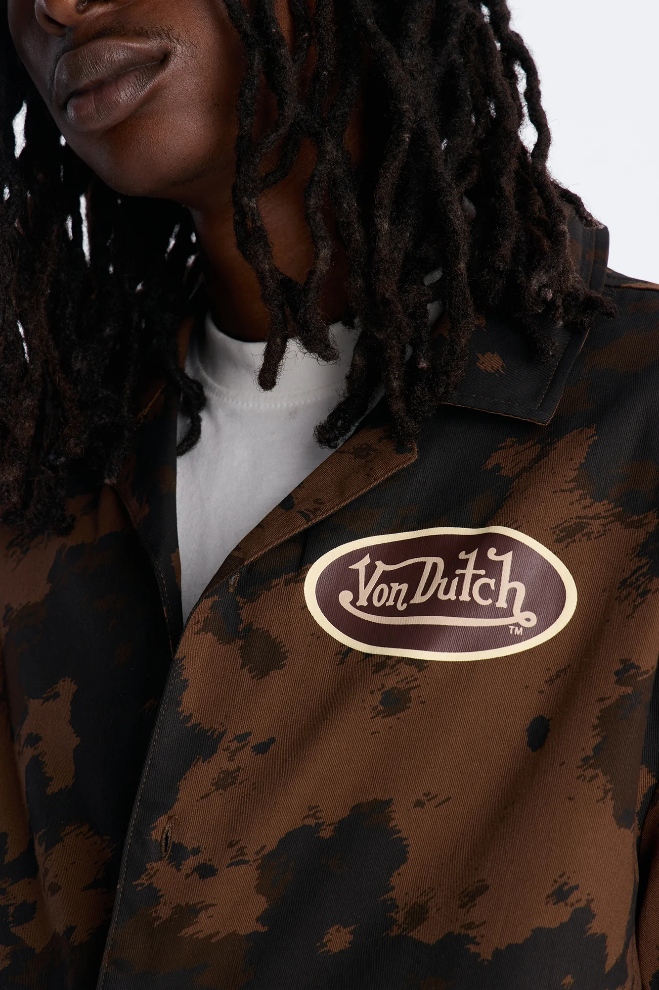 Von Dutch Rodeo Dual Cuban Button Up - Brown - Image 3