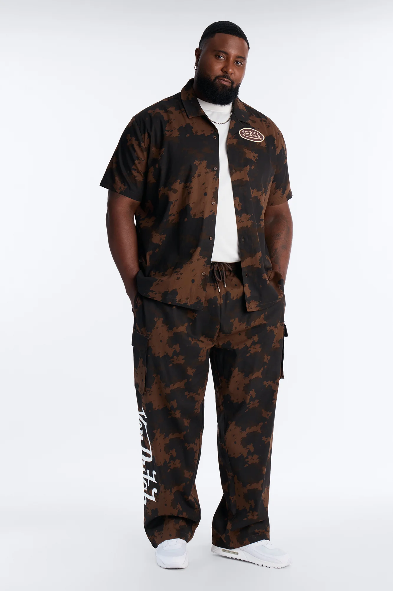 Von Dutch Rodeo Dual Cuban Button Up - Brown - Image 6