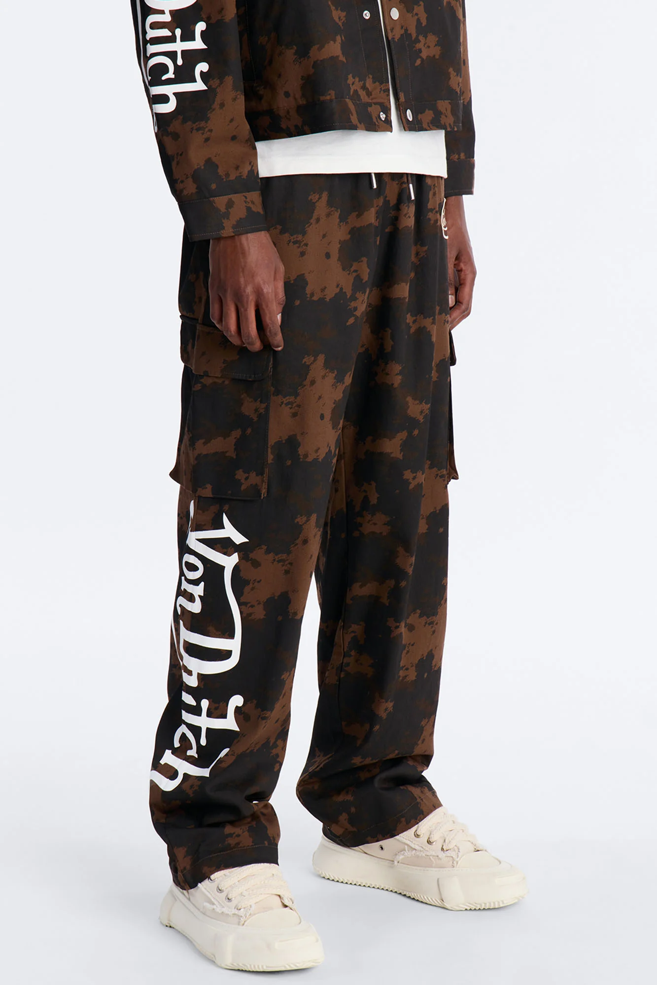 Von Dutch Rodeo Faux Pony Hair Baggy Pant - Brown