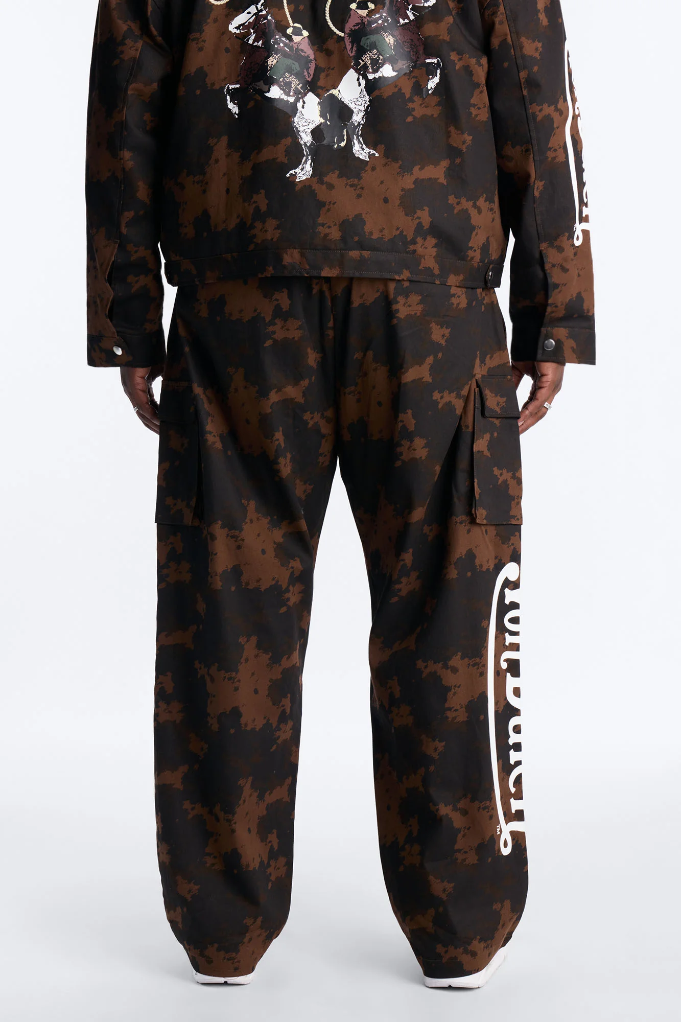 Von Dutch Rodeo Faux Pony Hair Baggy Pant - Brown - Image 10