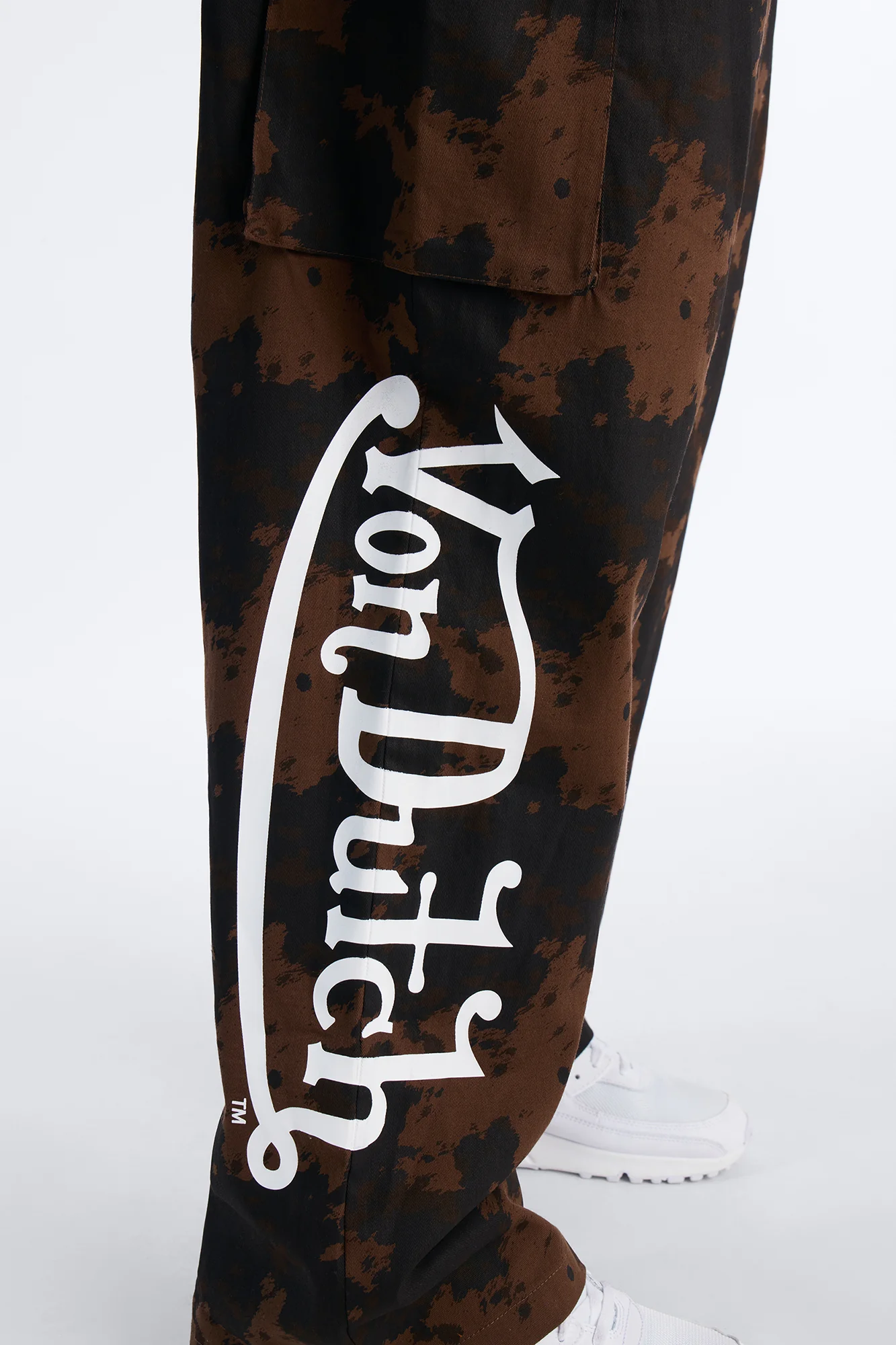Von Dutch Rodeo Faux Pony Hair Baggy Pant - Brown - Image 9