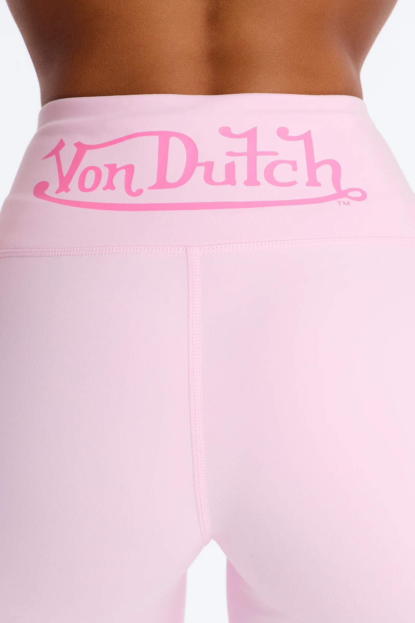 Von Dutch Sporty Foldover Shorts - Pink - Image 4