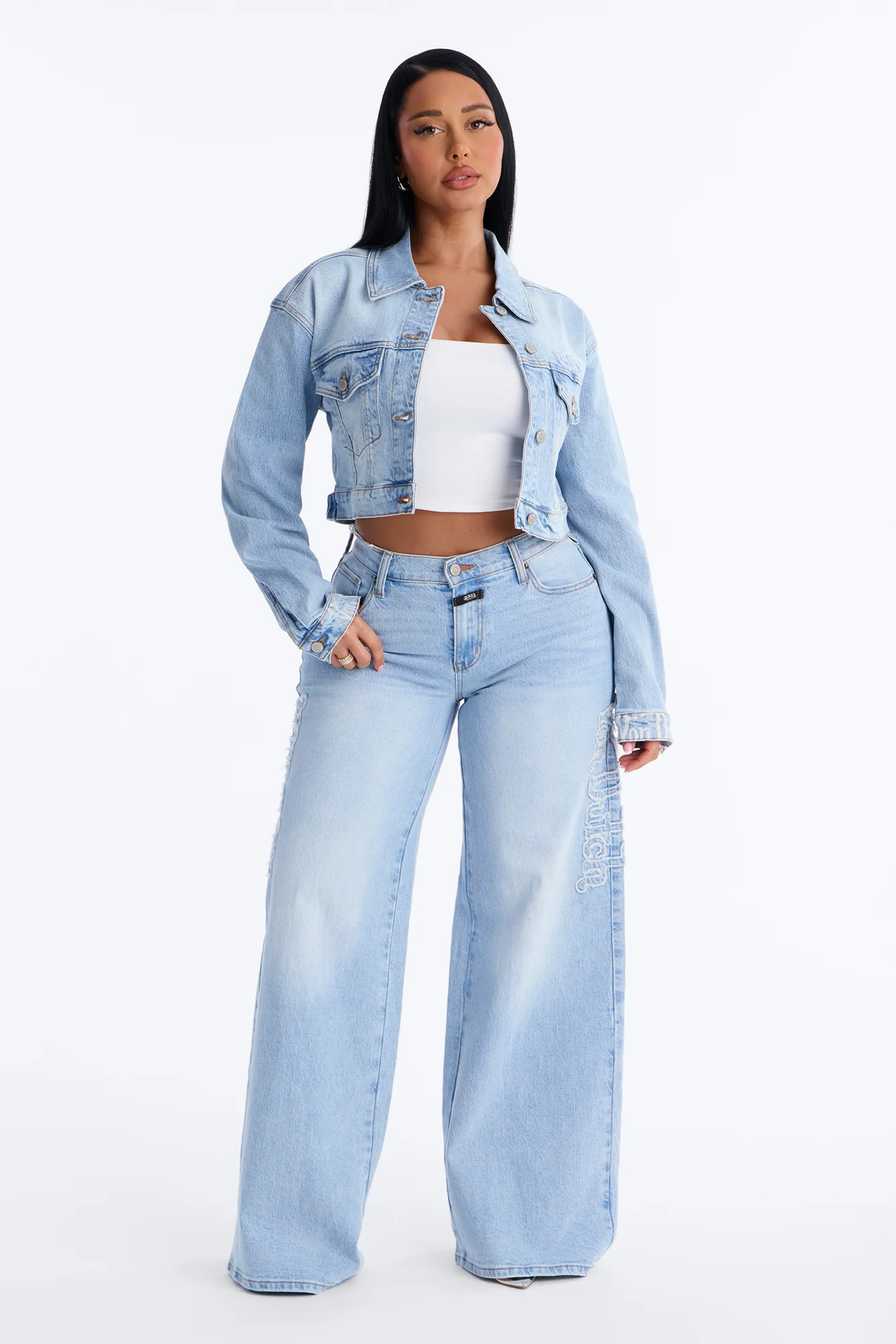 Von Dutch Trucker Denim Jacket - Light Wash - Image 3
