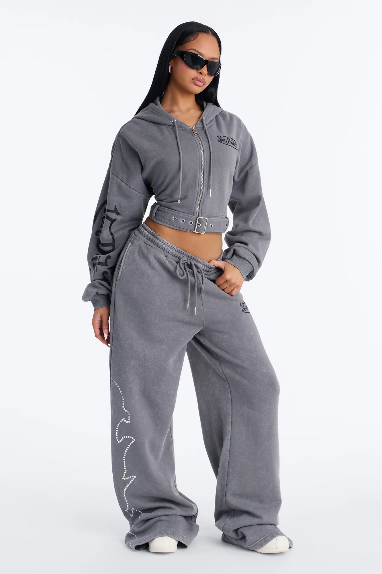 Von Dutch Washed Fleece Pants - Black Wash