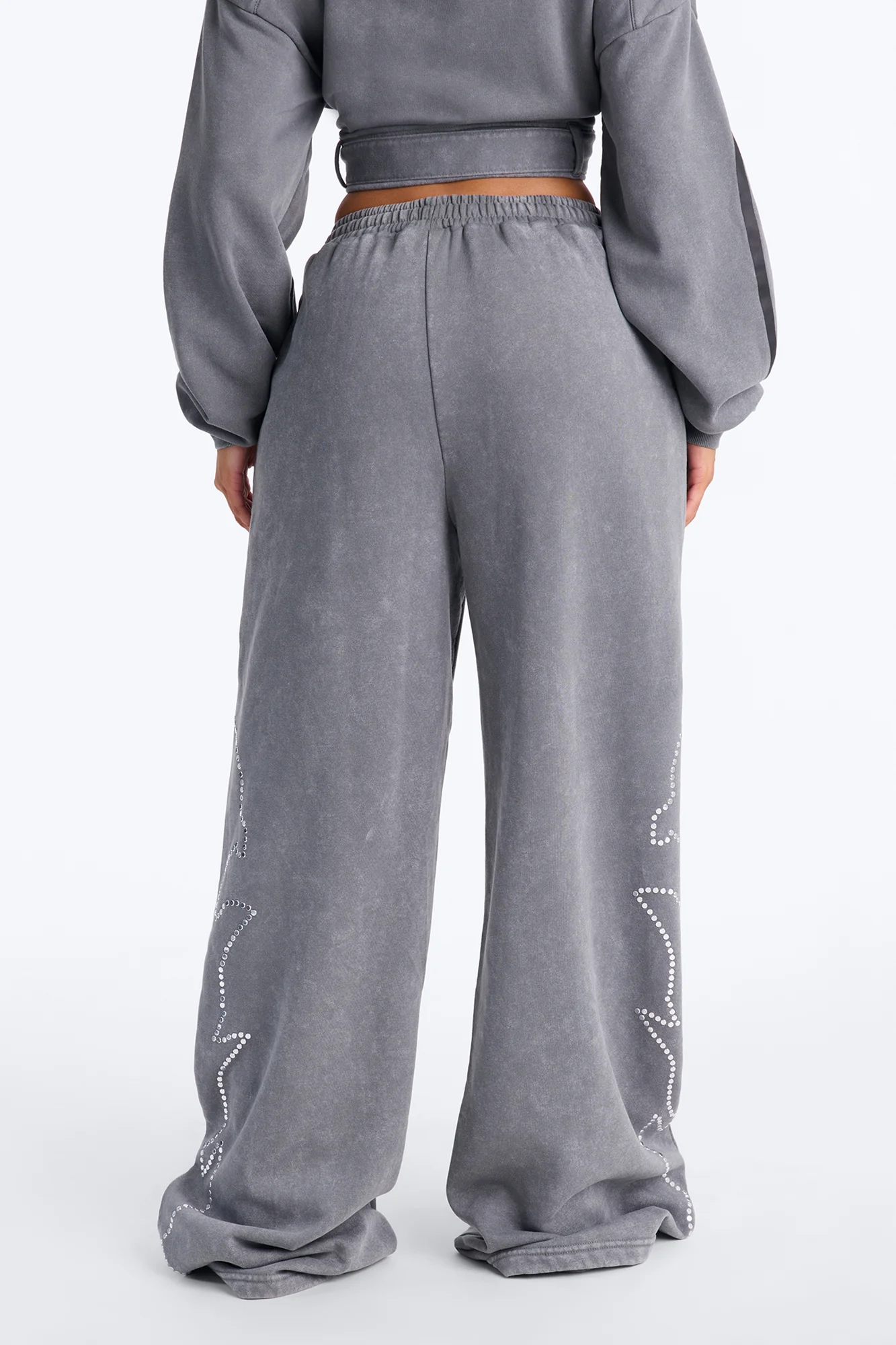 Von Dutch Washed Fleece Pants - Black Wash - Image 4