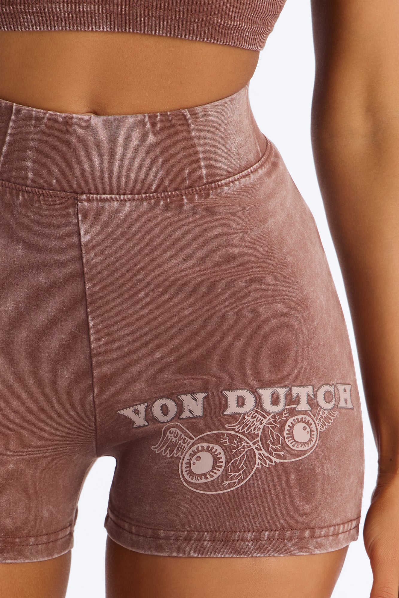 Von Dutch Washed Hot Short - Brown - Image 3
