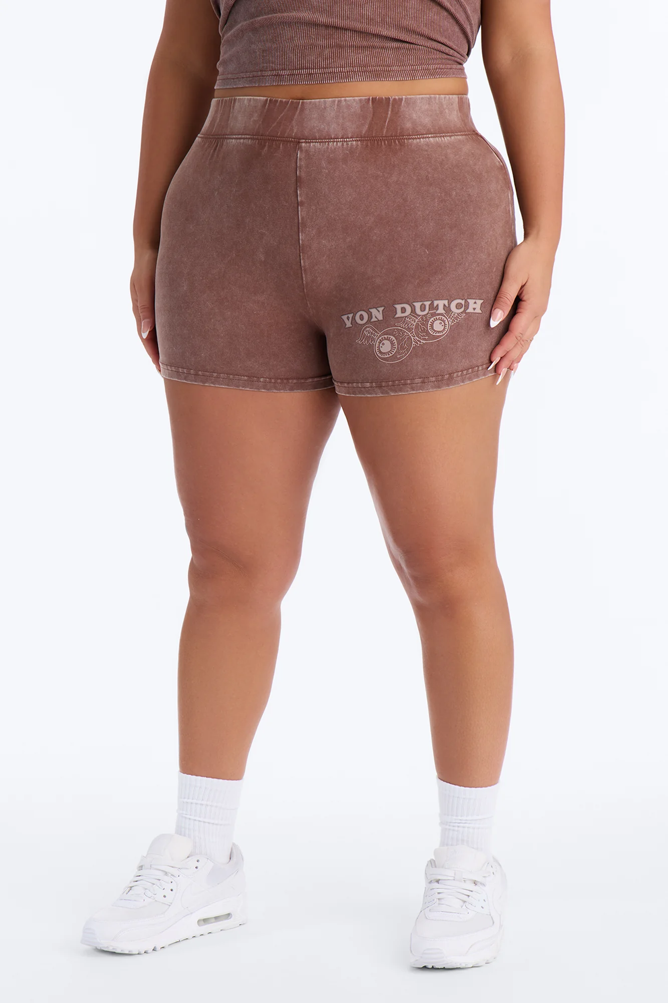Von Dutch Washed Hot Short - Brown - Image 6