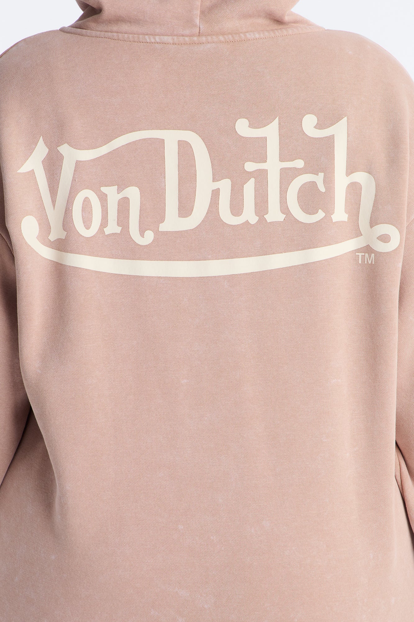 Von Dutch Washed Zip Up Sweatshirt - Taupe - Image 10