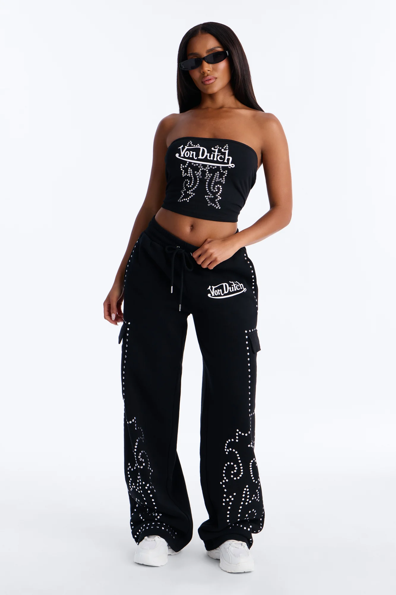 Von Dutch Western Tube Top - Black