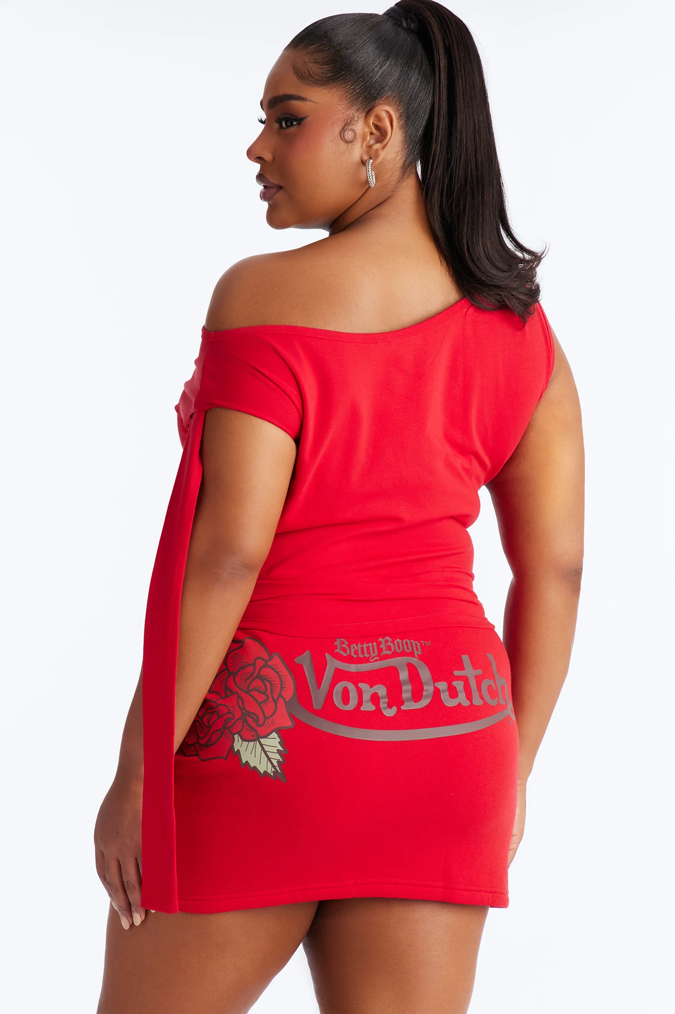 Von Dutch x Betty Boop Biker Babe Tank Top - Red - Image 9