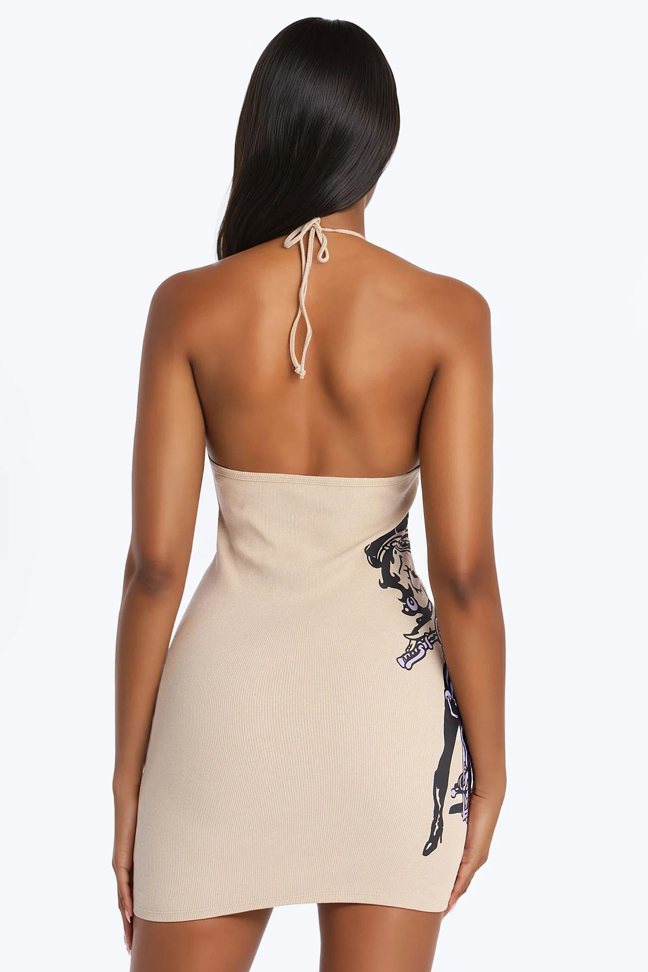 Von Dutch x Betty Boop Highway Heartbreaker Mini Dress - Taupe - Image 5