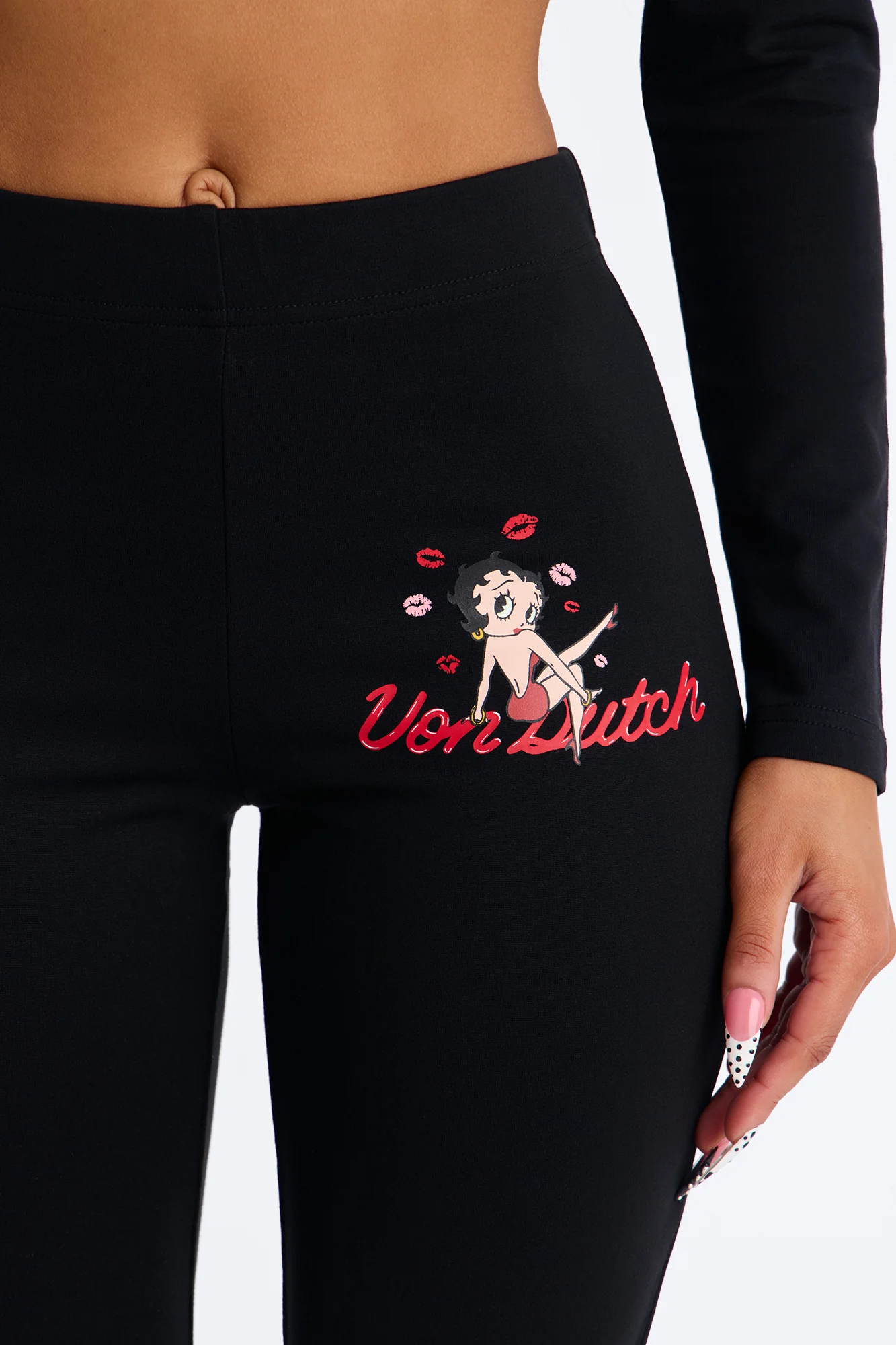 Von Dutch x Betty Boop Love Bite Flared Leggings - Black - Image 4