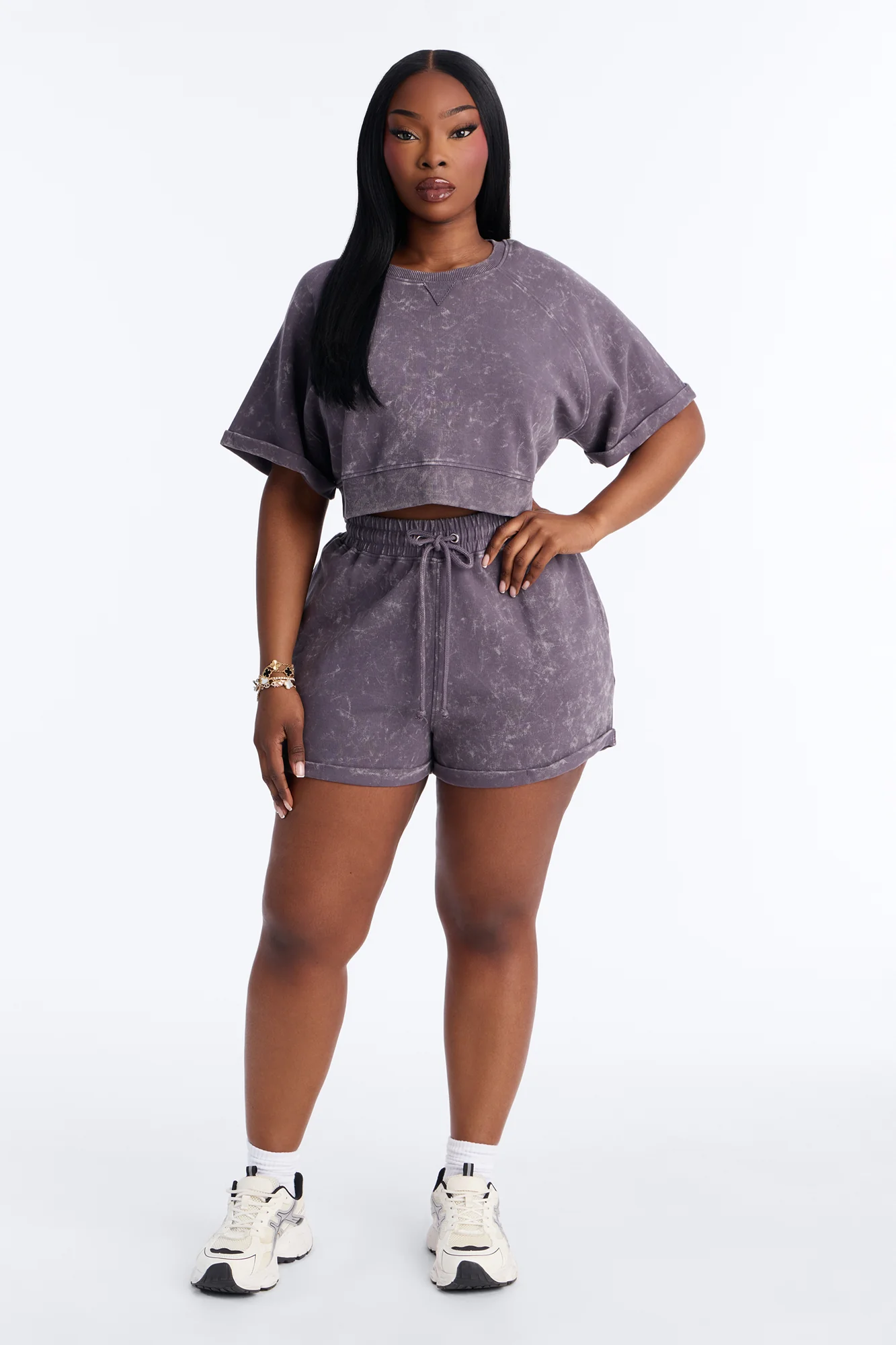 Wait For It Washed Sweatshorts - Charcoal - Image 5