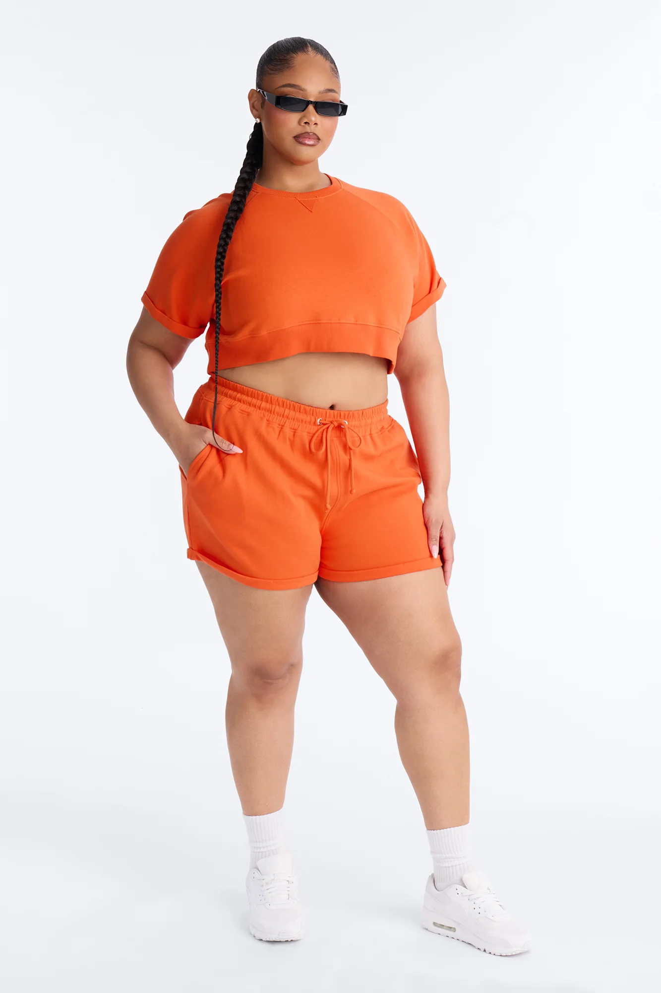 Wait For It Washed Sweatshorts - Orange - Image 6