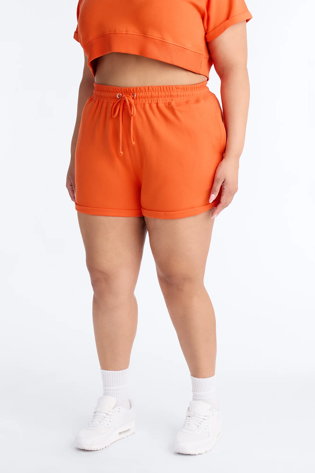 Wait For It Washed Sweatshorts - Orange - Image 7