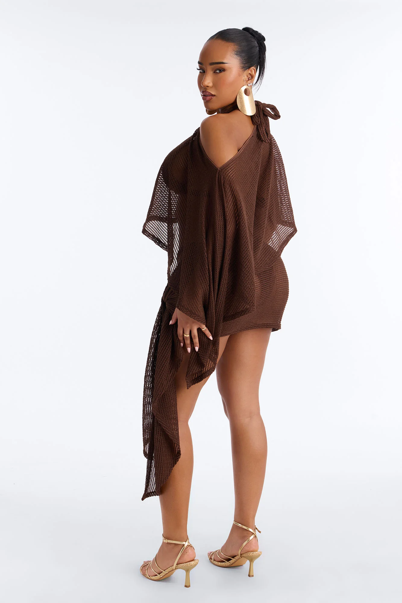 Waiting On You Bikini And Coverup Set - Chocolate - Image 5