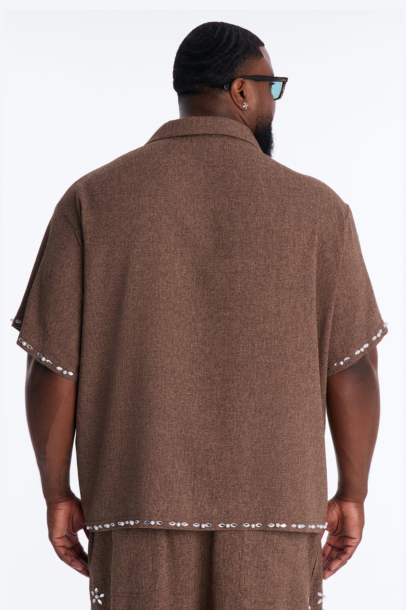 Wanderlust Pearl Journey Johnny Collar Polo - Brown - Image 9