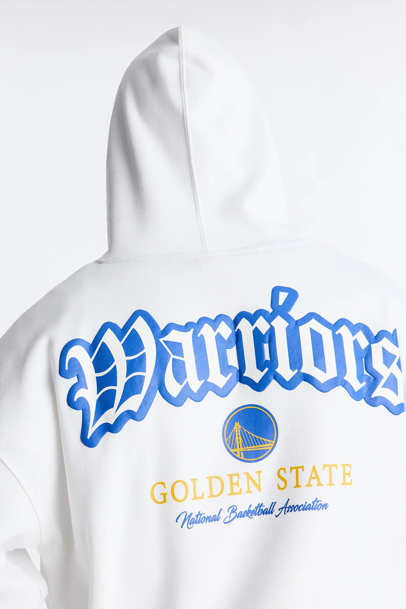 Warriors Old English Embroidery Hoodie - White - Image 3