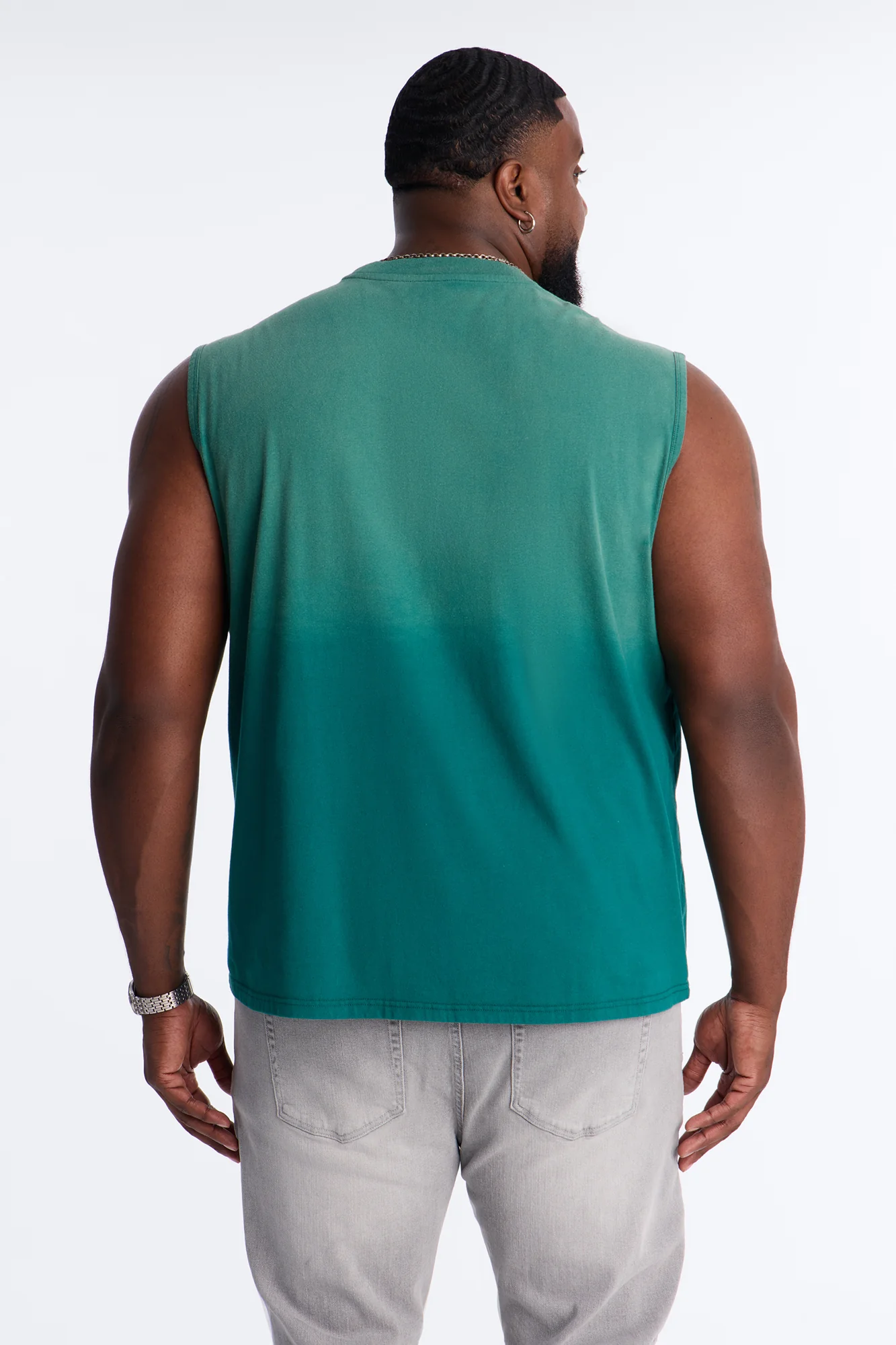 Washed Muscle Tee - Hunter Green - Image 7