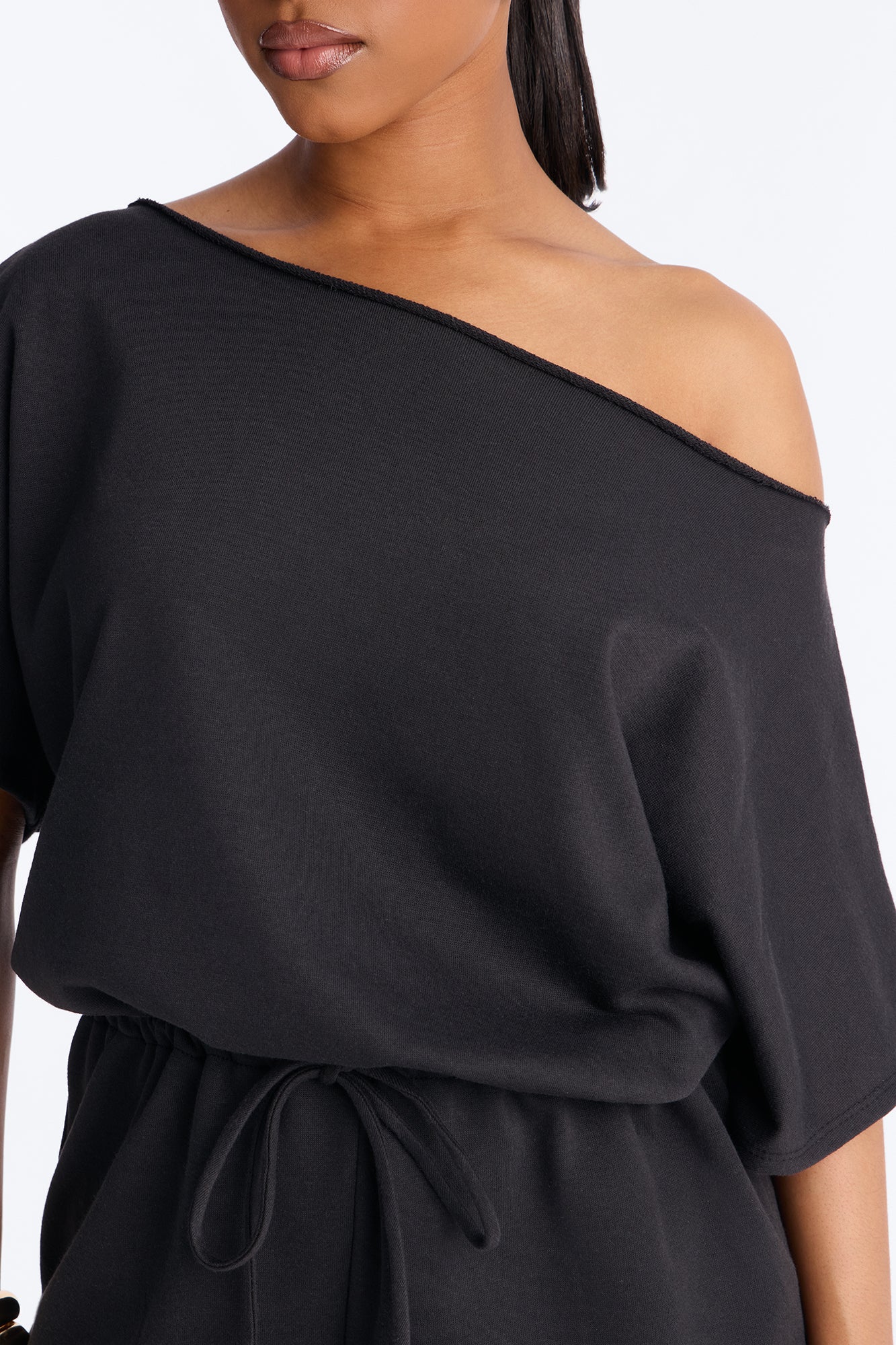 Weekend Away Off Shoulder Romper - Black - Image 3