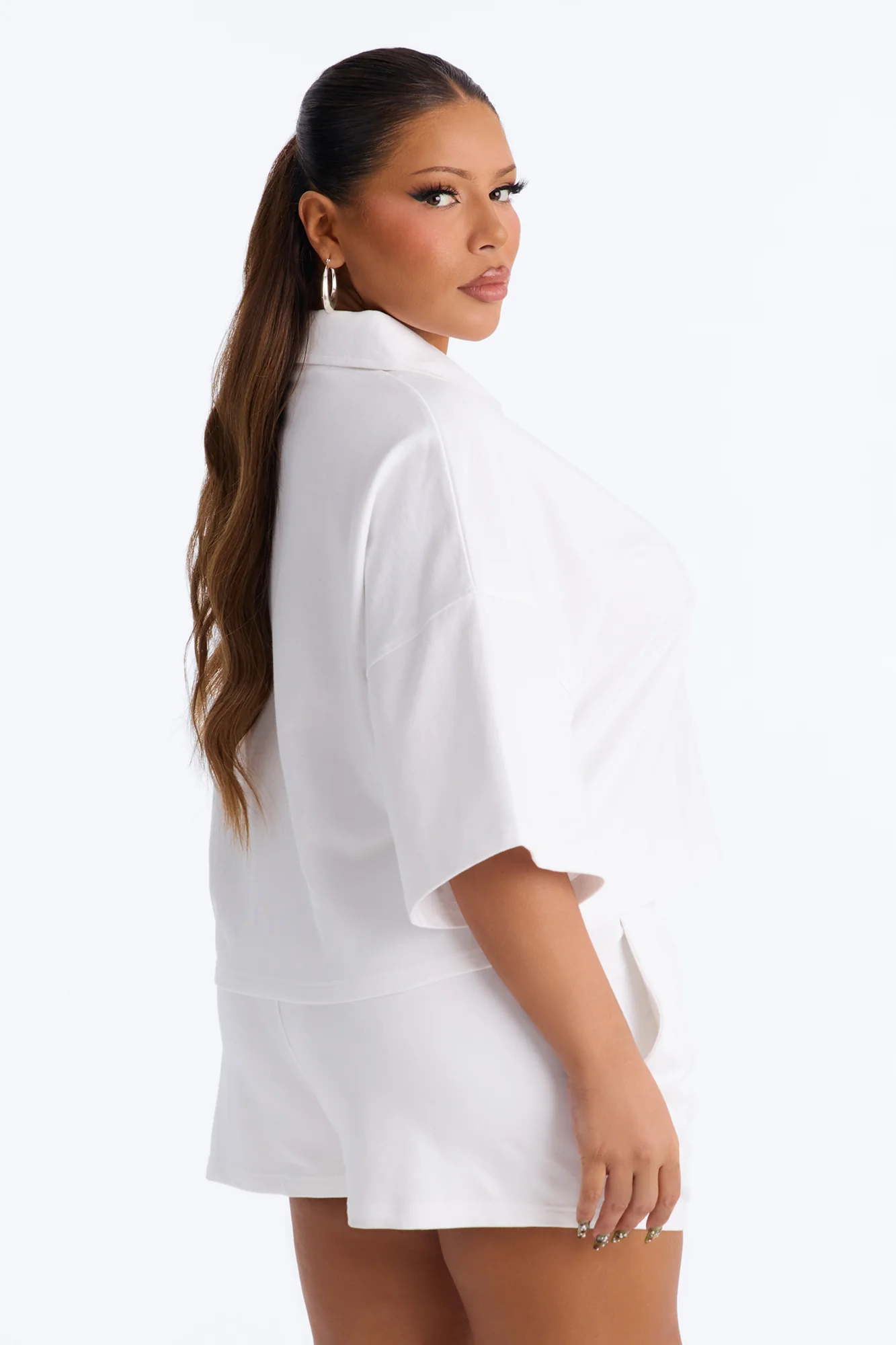 Weekend Moment Polo Short Set - White - Image 8