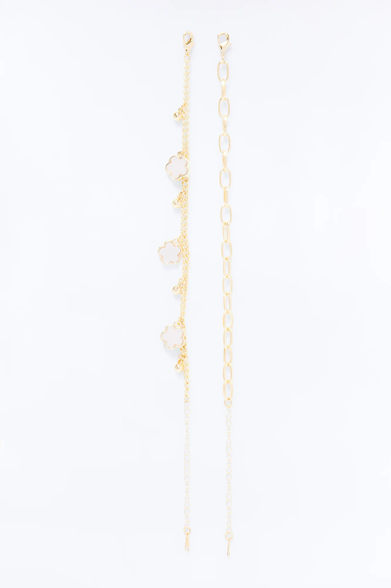 Weekend Things Clover Anklet - White/Gold - Image 2