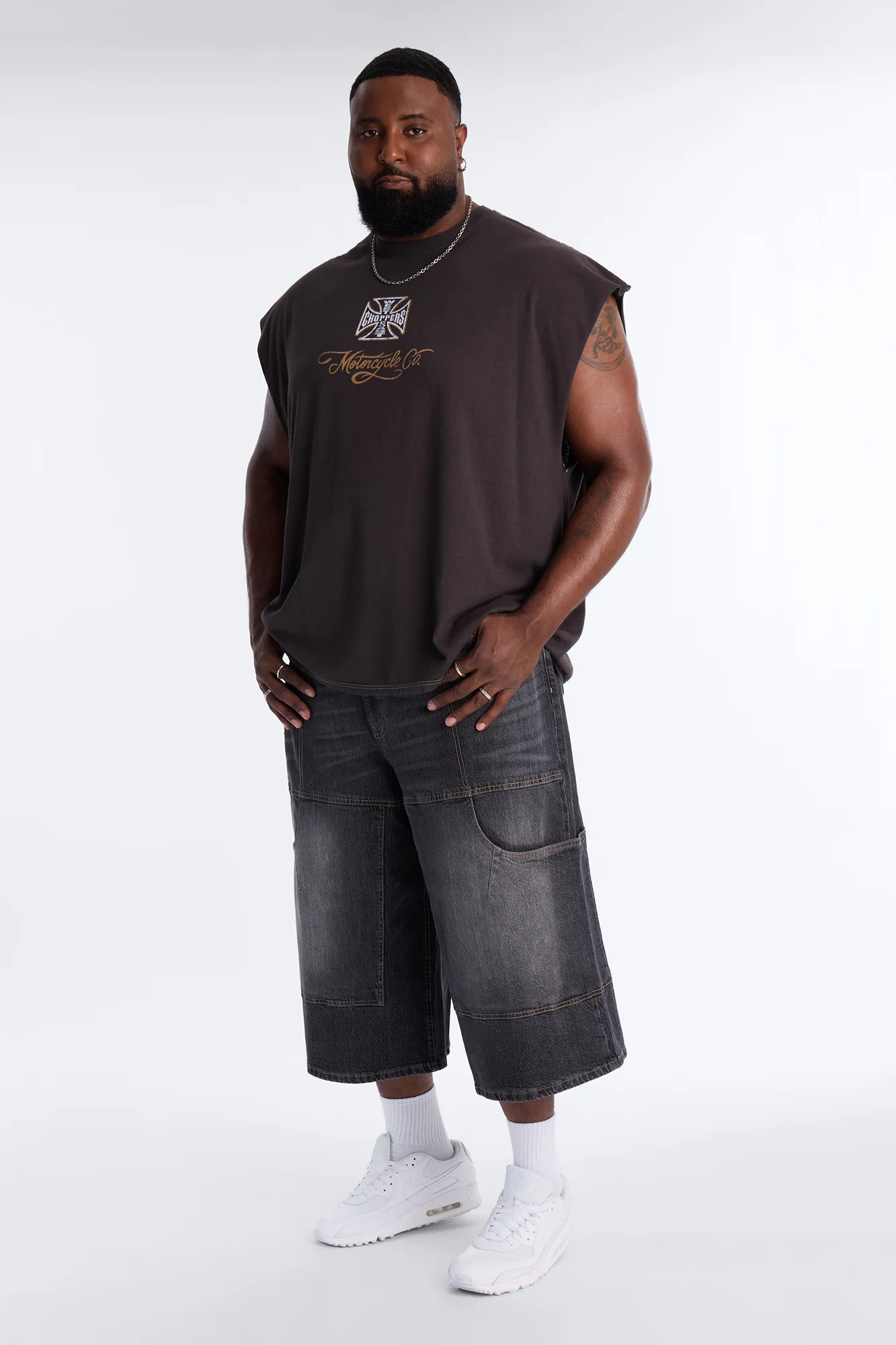 West Coast Choppers Motorcycle Club Muscle Tee - Black Wash - Image 6