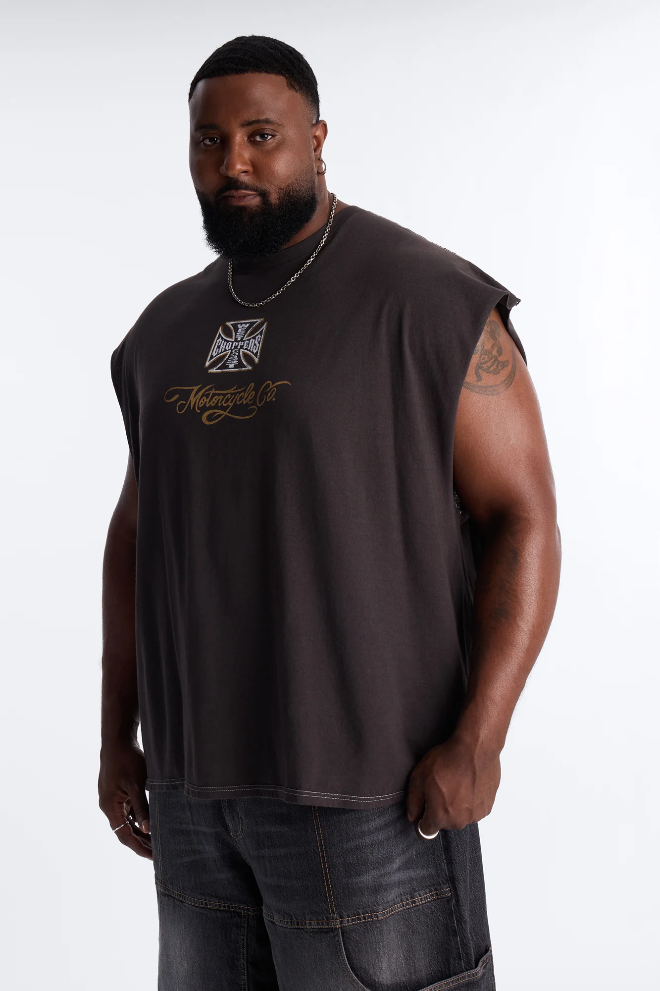 West Coast Choppers Motorcycle Club Muscle Tee - Black Wash - Image 8