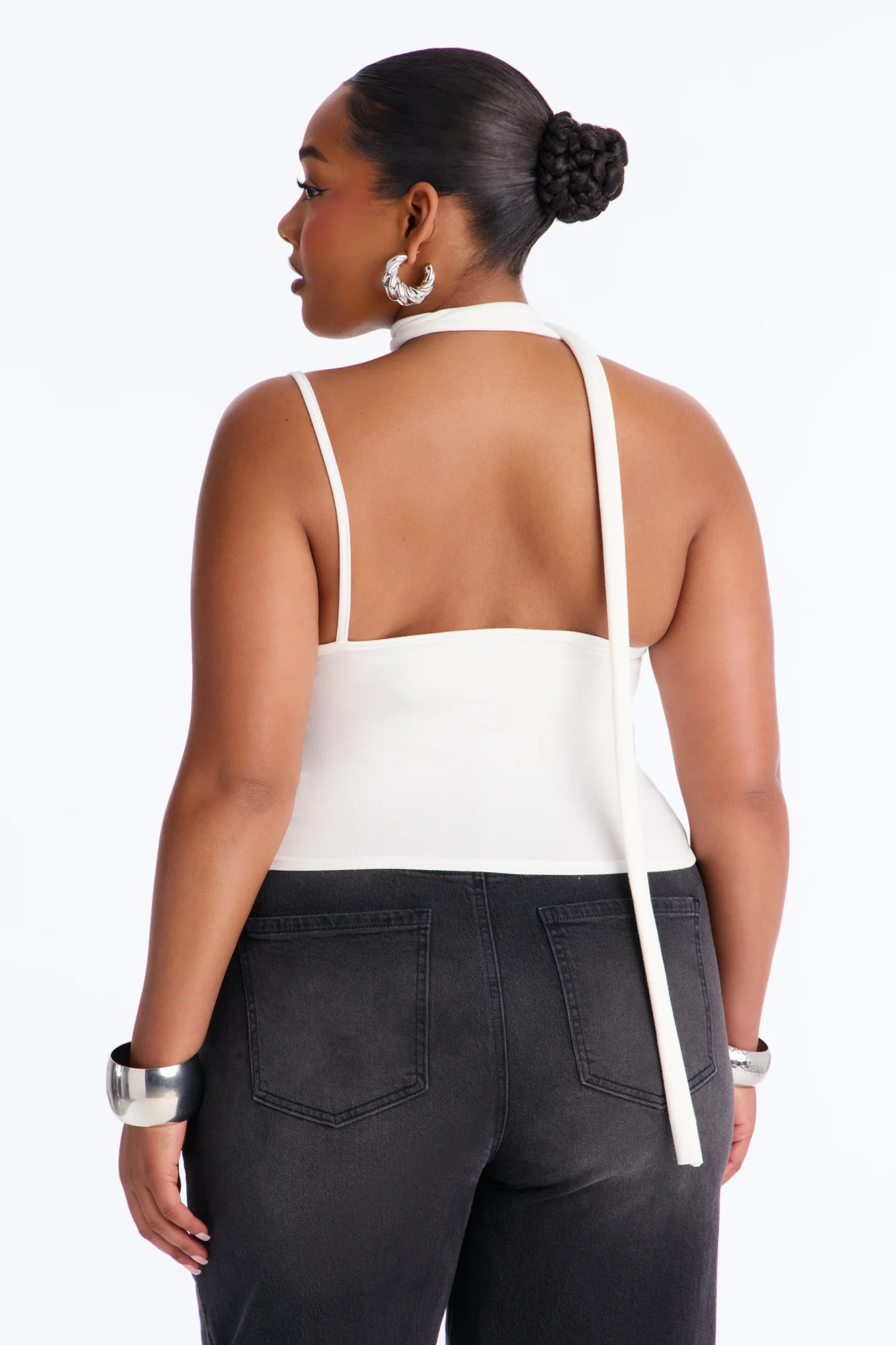 West Coast Moto Scarf Tank Top - White - Image 7