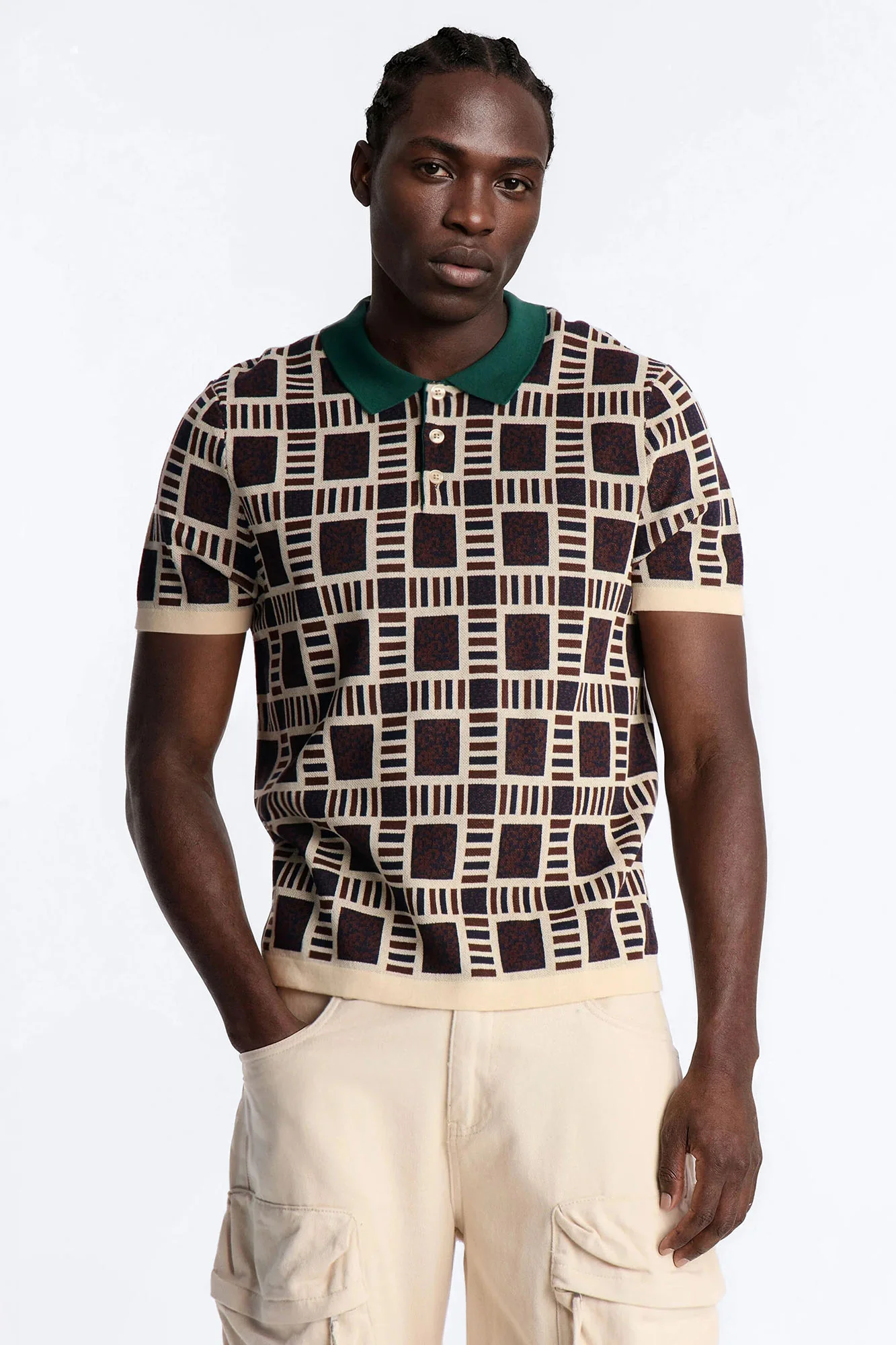 Westbury Knit Polo - Brown