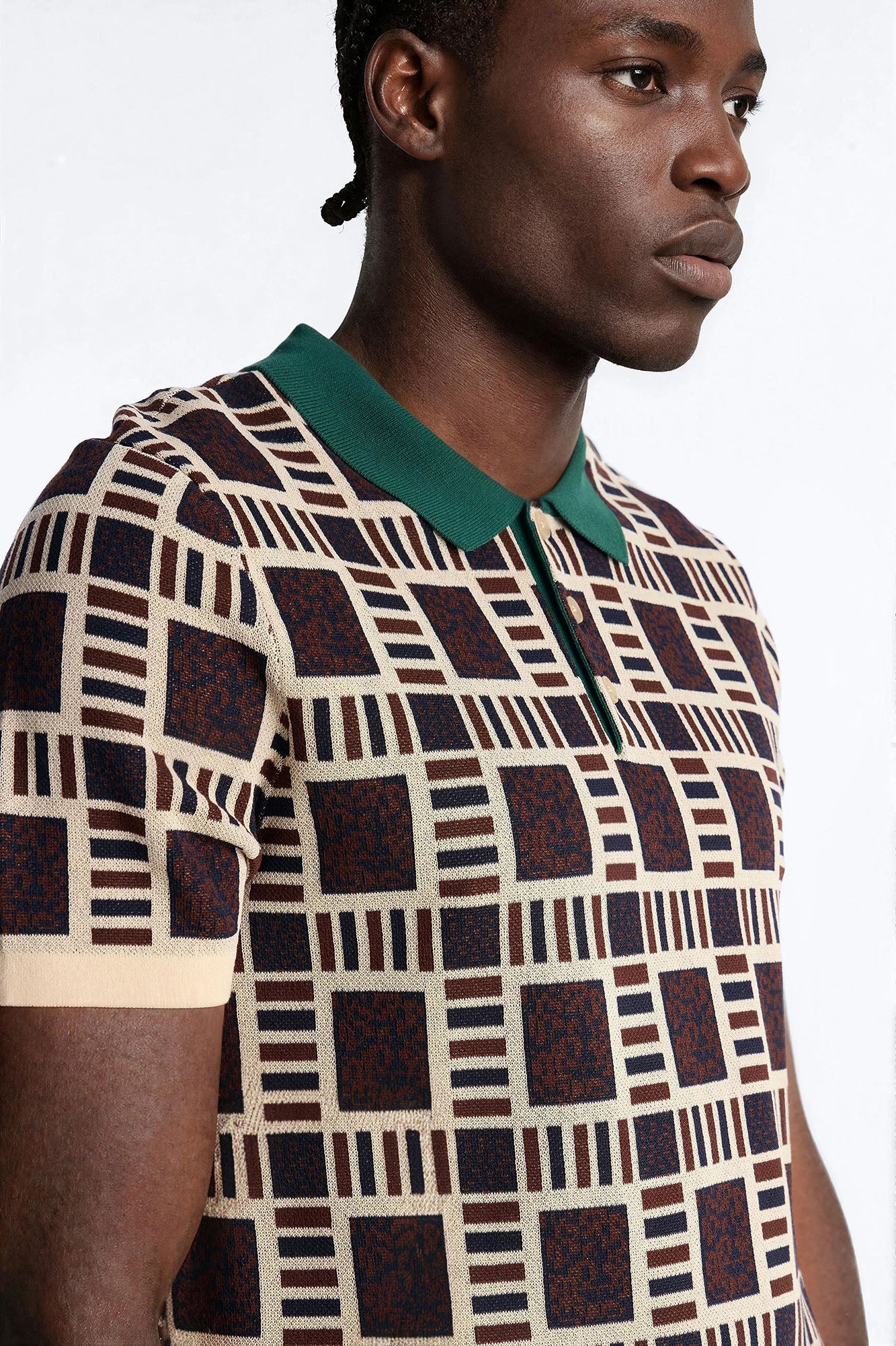 Westbury Knit Polo - Brown - Image 3