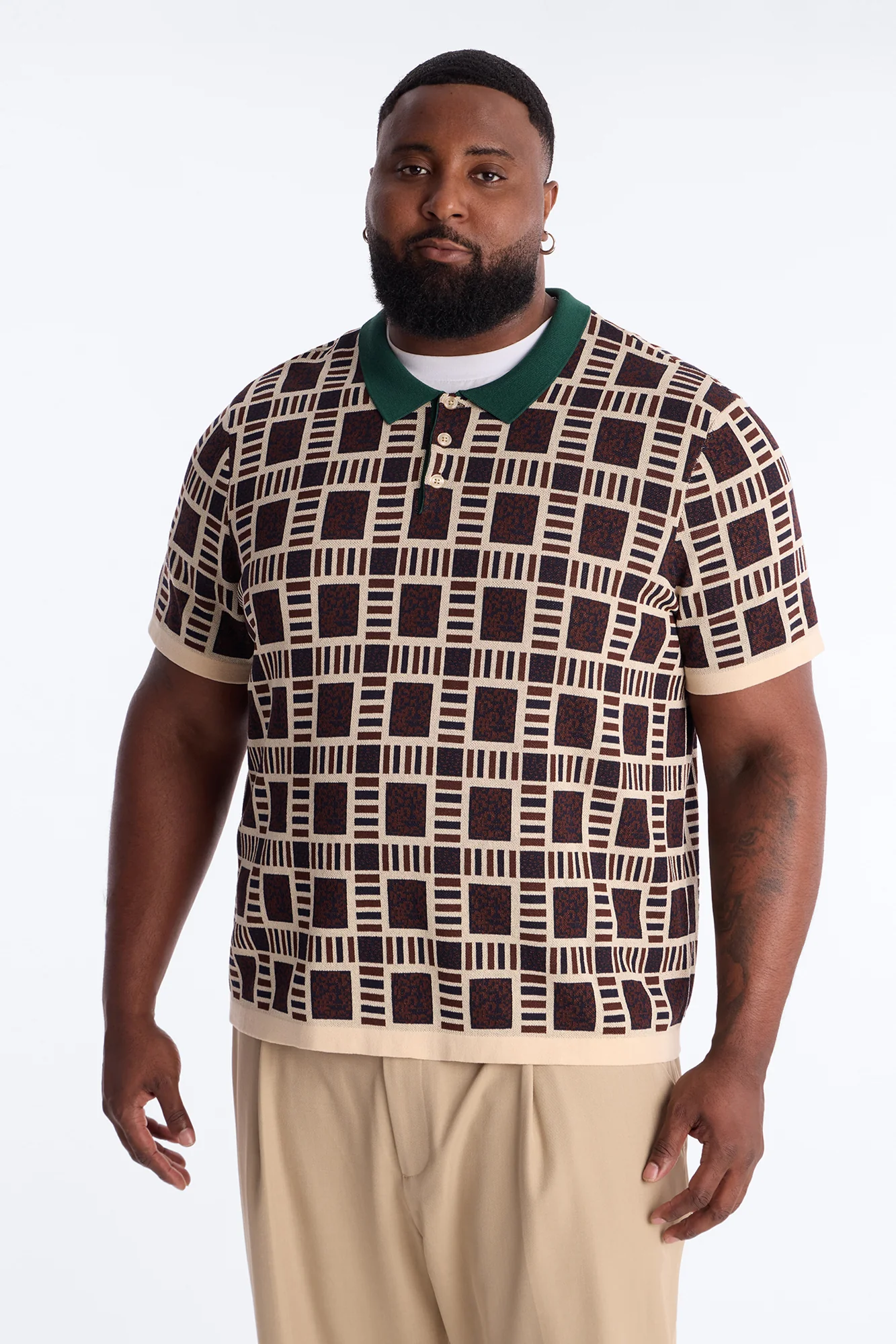 Westbury Knit Polo - Brown - Image 5