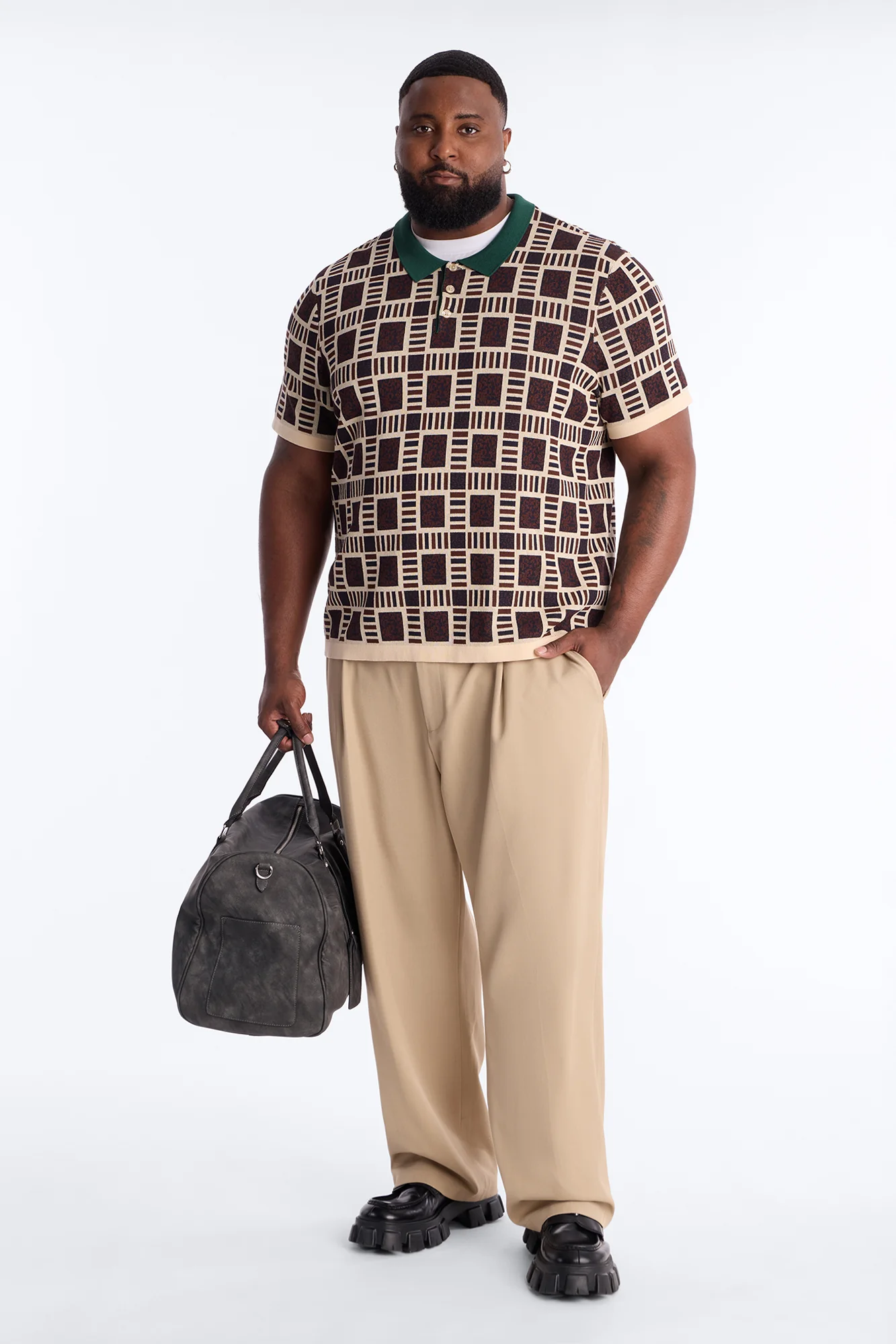Westbury Knit Polo - Brown - Image 6