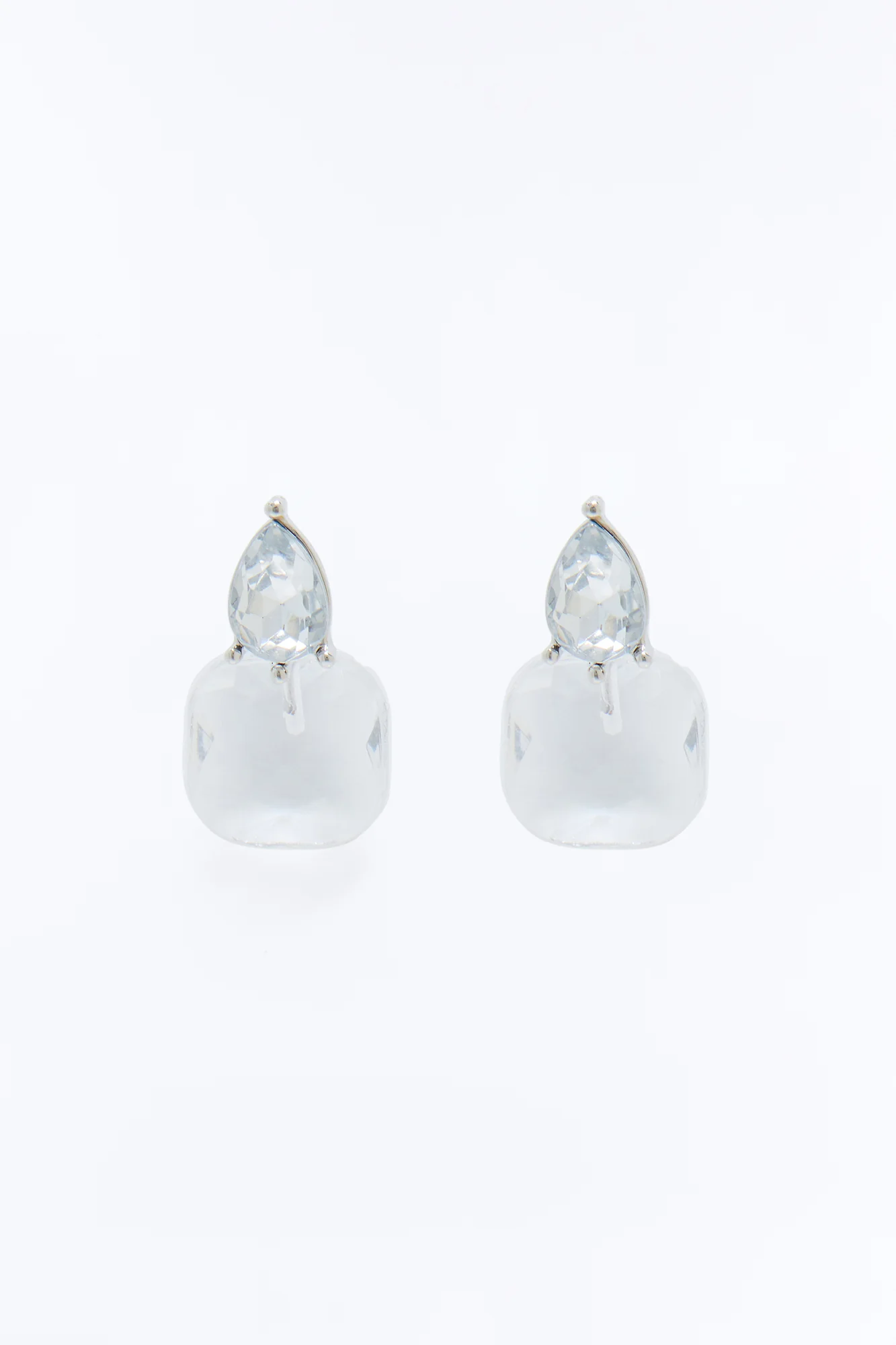 What A Gem Stud Earrings - Silver