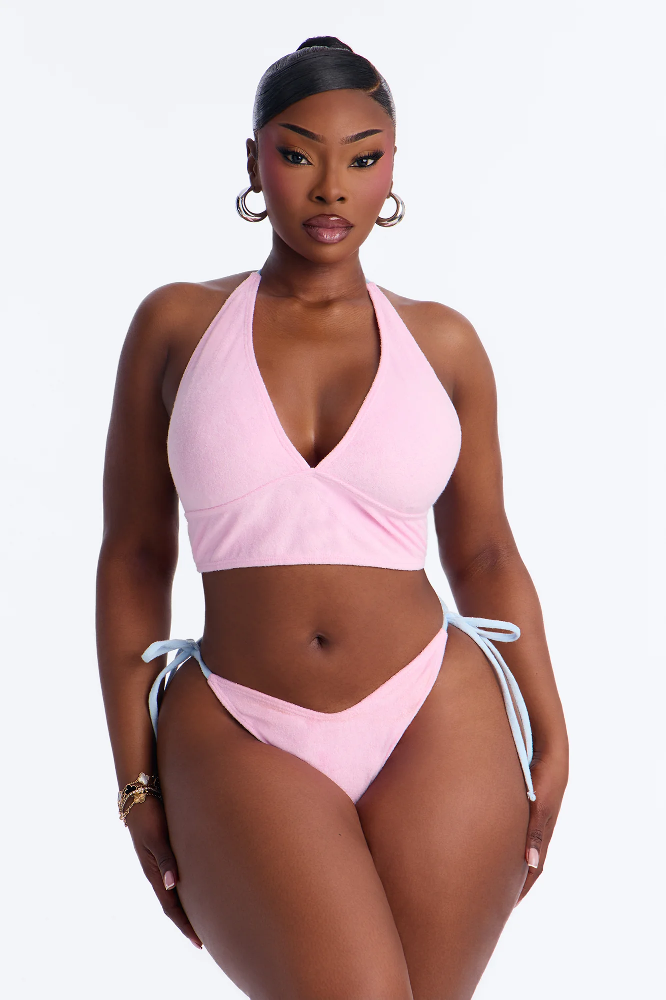 What You Know Bikini And Coverup Skirt - Light Pink - Image 2