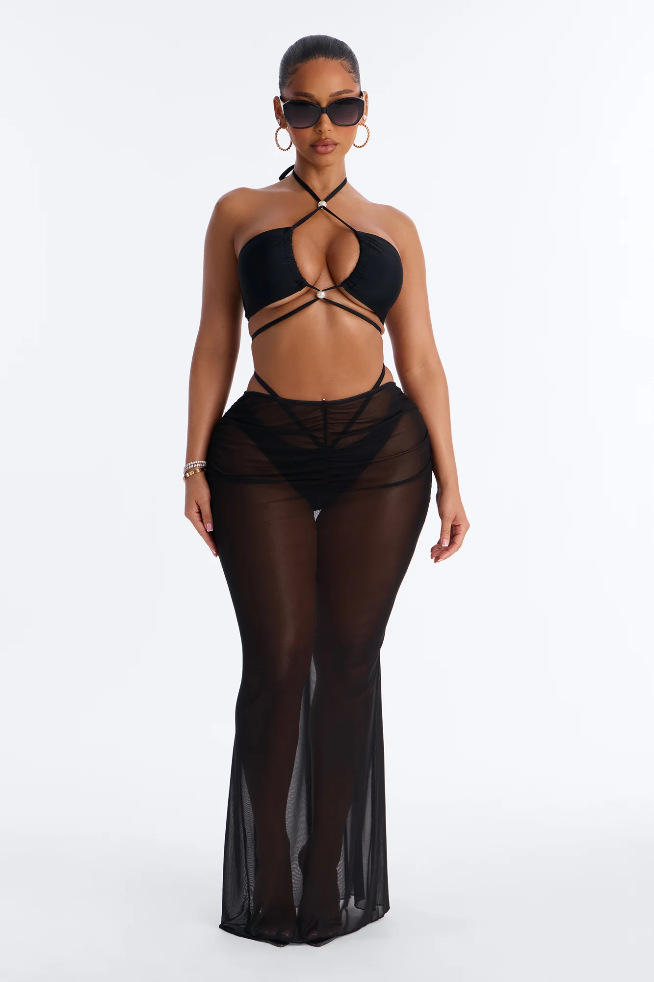 When I'm With You Bikini And Coverup Skirt - Black