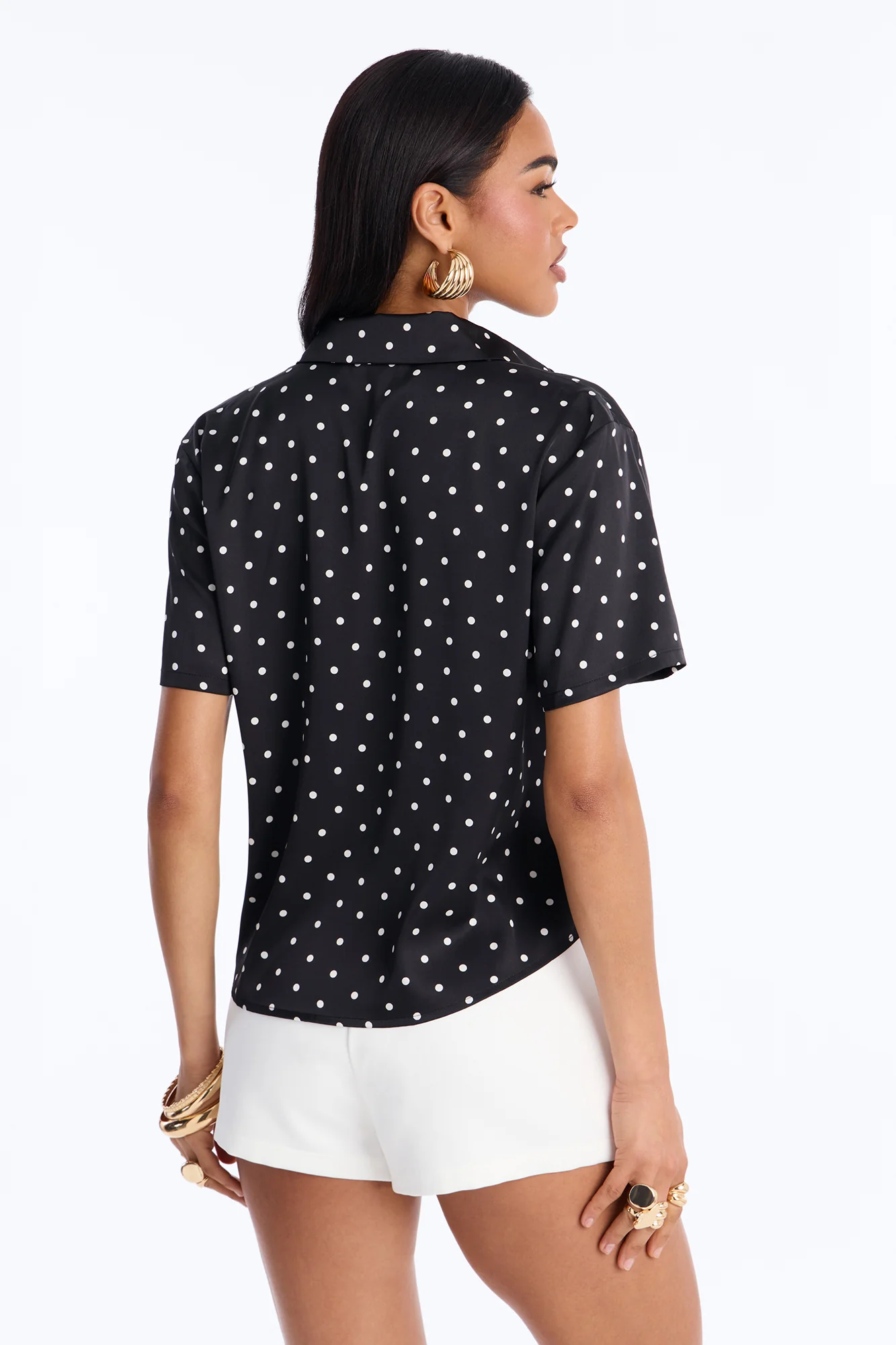 Whimsy Polka Dot Shirt - Black/combo - Image 3