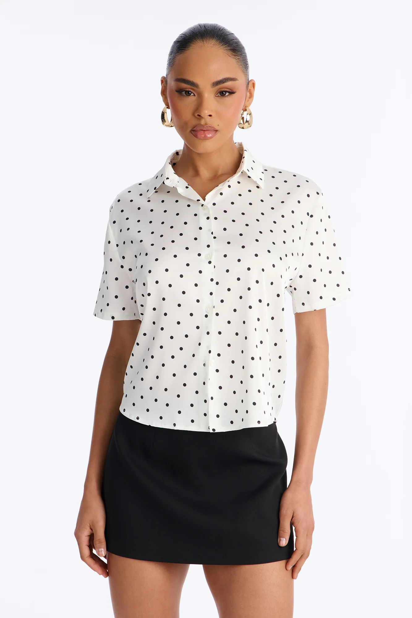 Whimsy Polka Dot Shirt - Ivory/combo