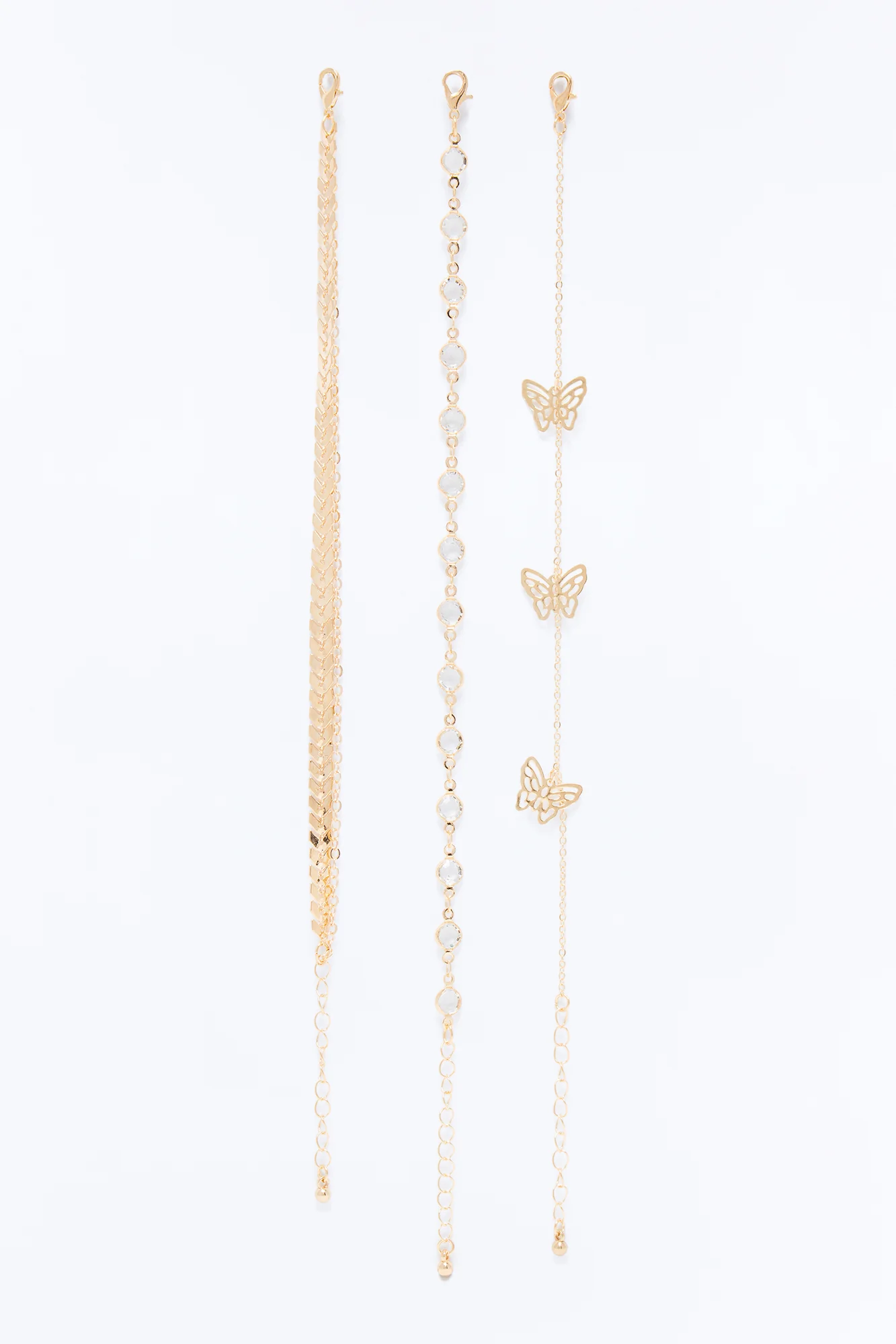 Whirl Wind 4 Piece Anklet Set - Gold - Image 2