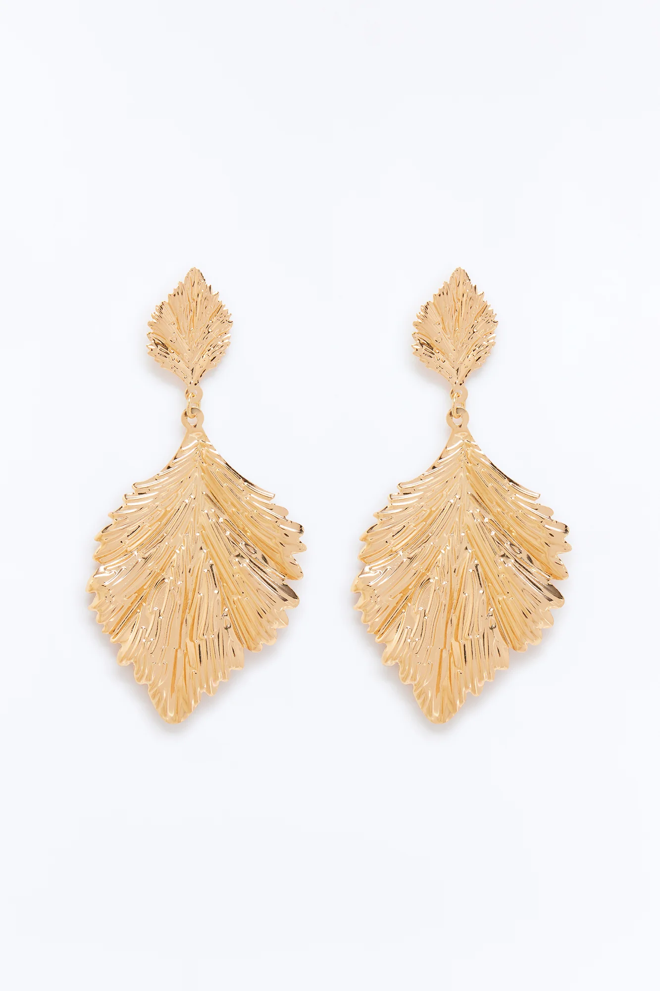 Whispering Leaf Earrings - Gold