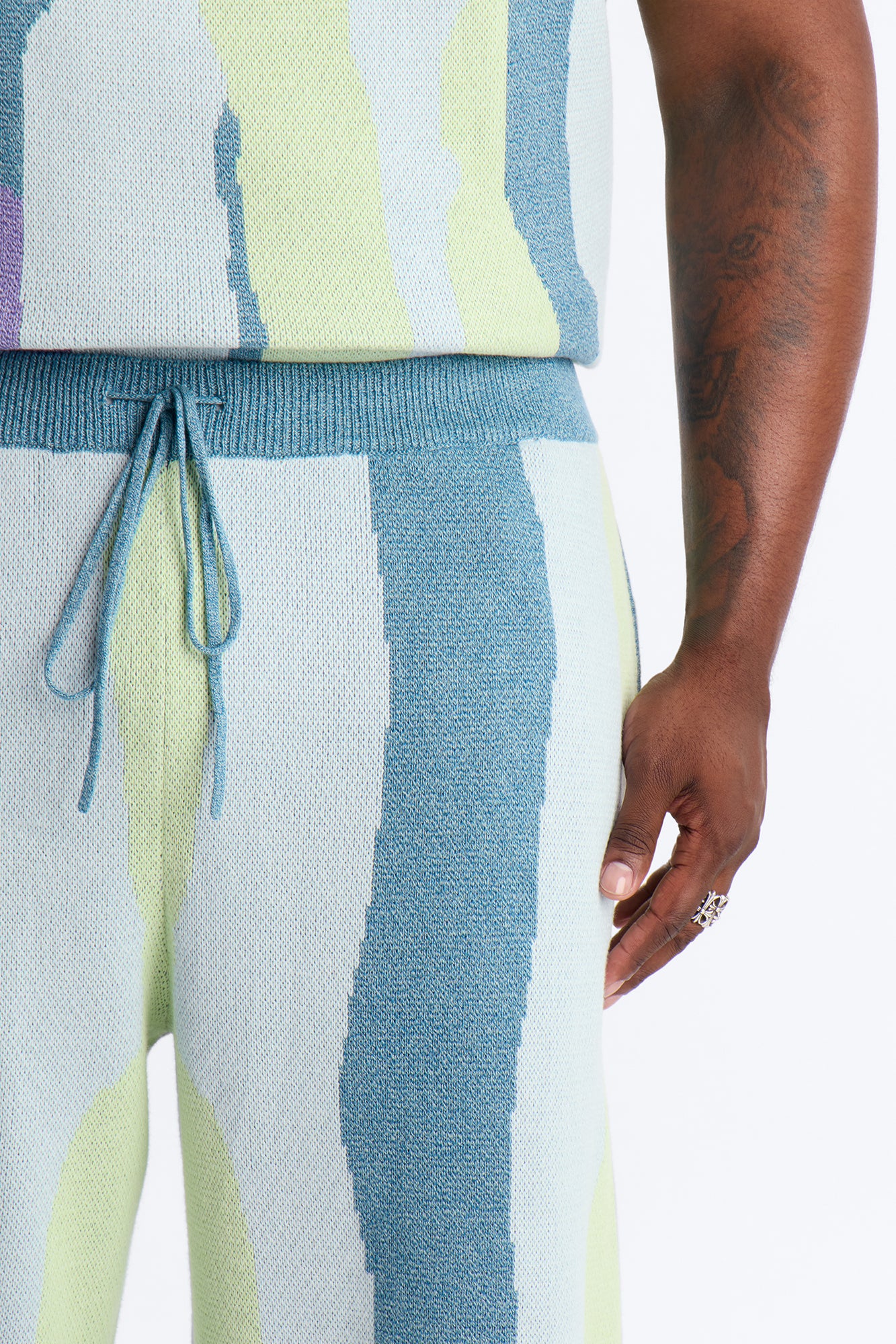 Wide Leg Day Mixer Knit Pant - Multi Color - Image 8