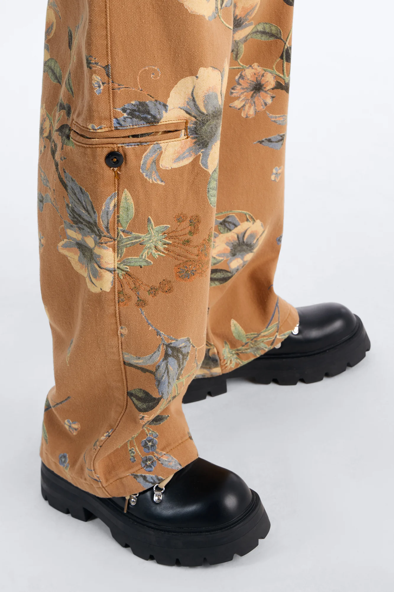 Wide Leg Destiny Flora Pant - Brown - Image 4