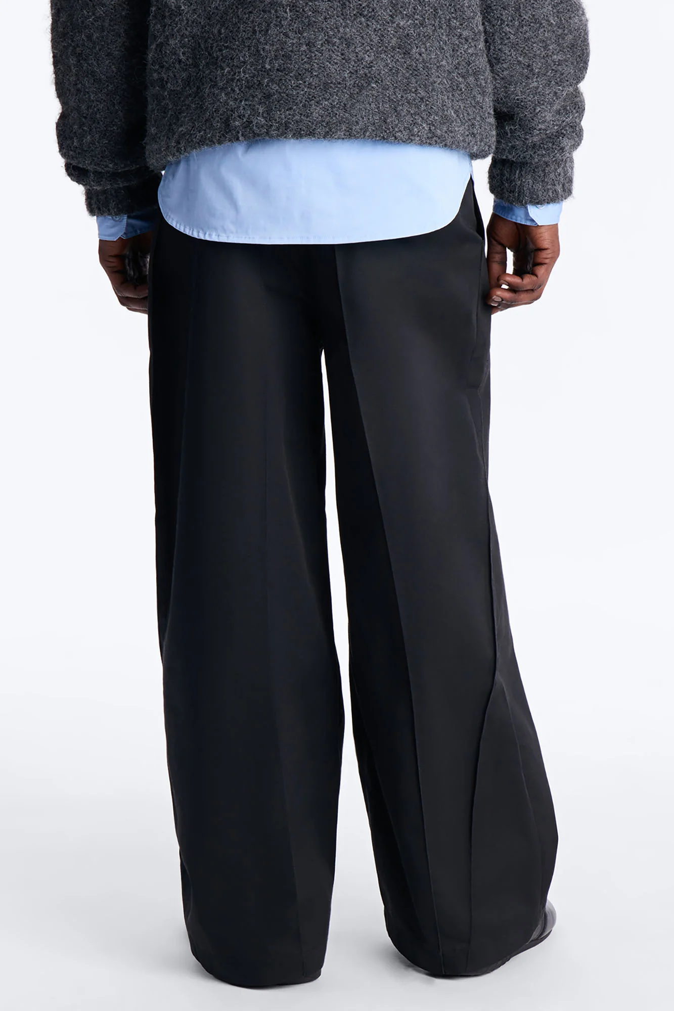 Wide Leg Doheny Abstract Blade Trouser - Black - Image 5