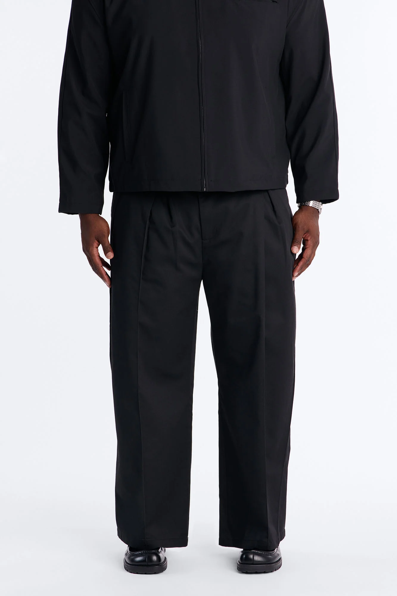 Wide Leg Doheny Abstract Blade Trouser - Black - Image 6