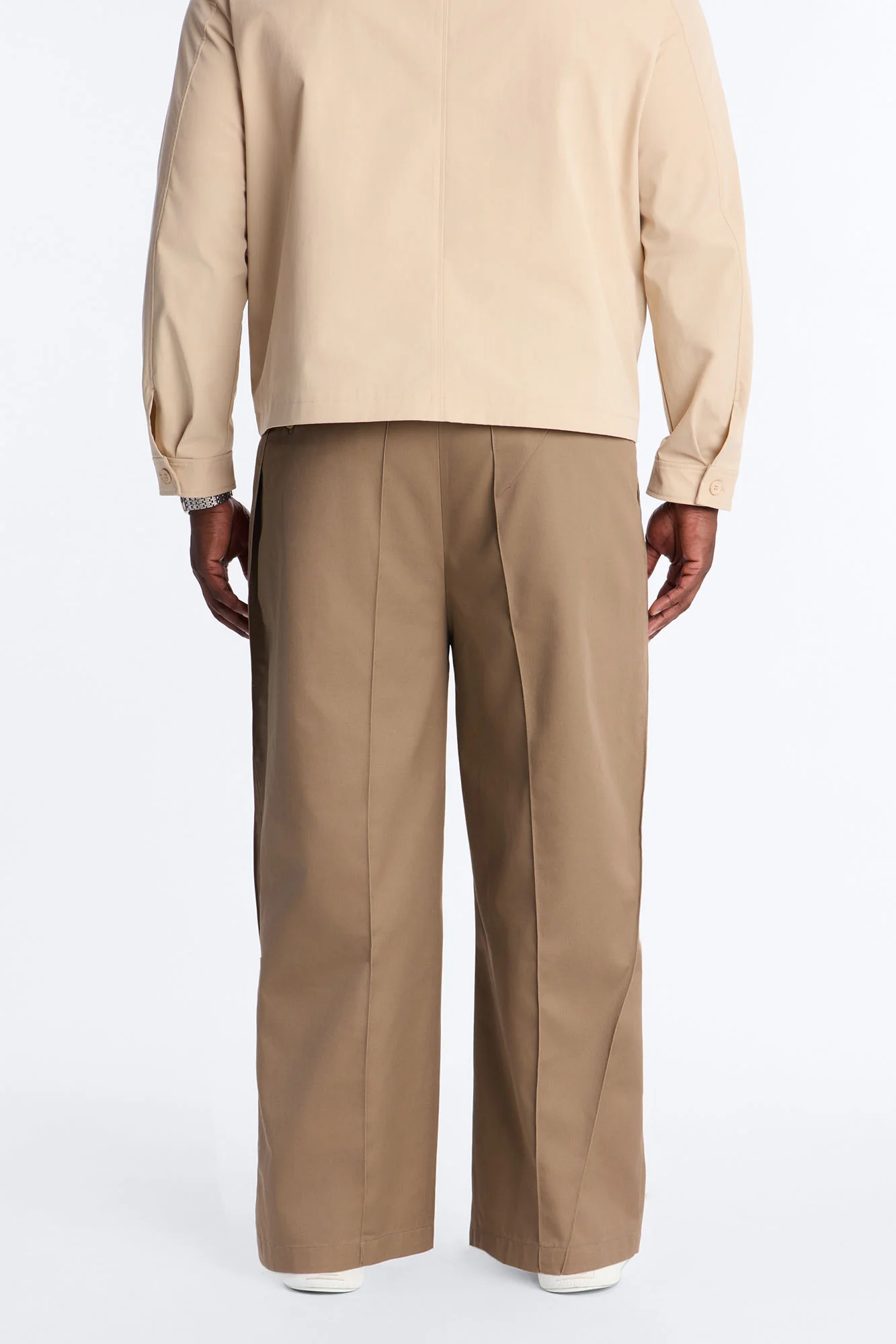 Wide Leg Doheny Abstract Blade Trouser - Tan - Image 10
