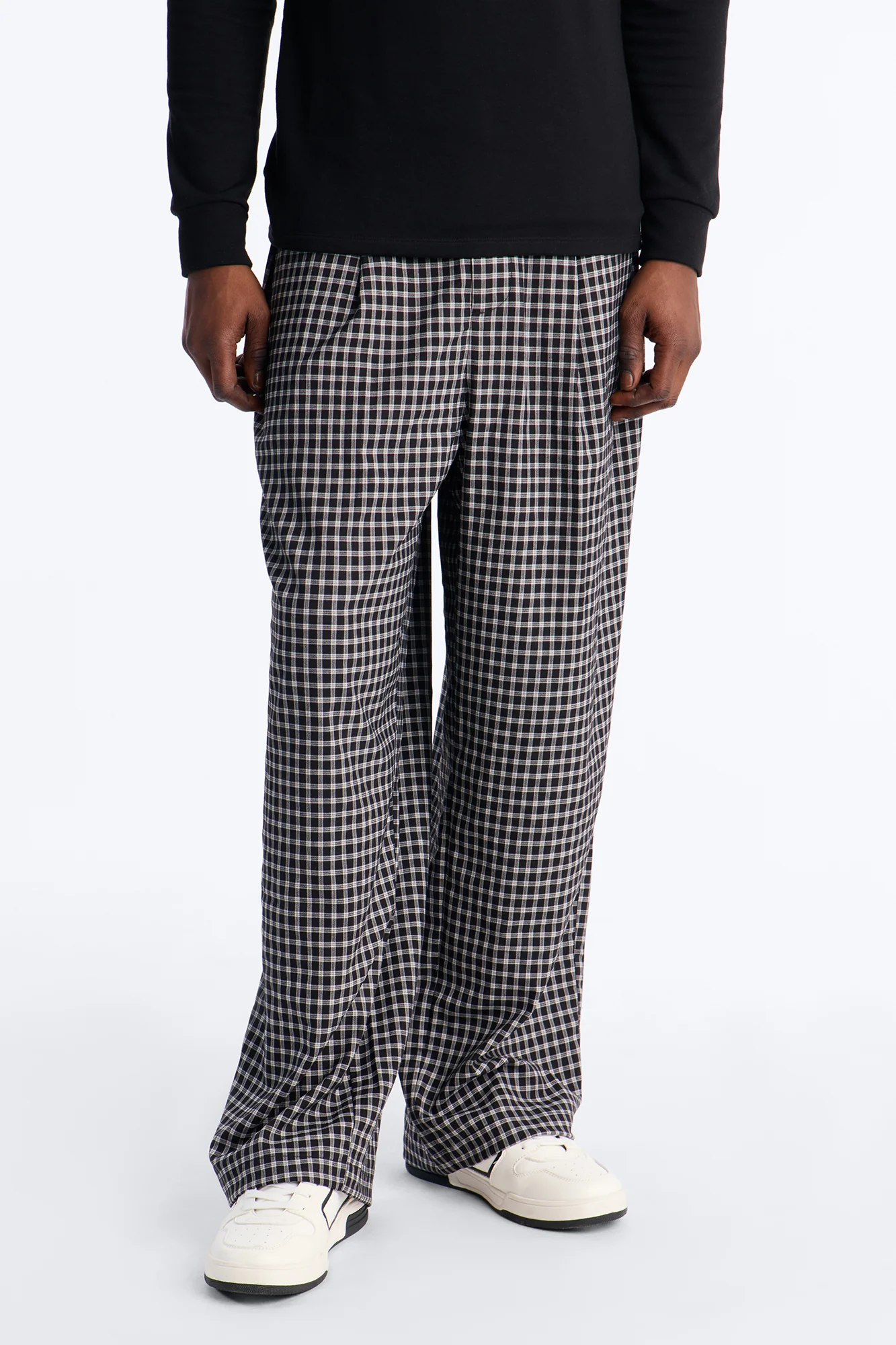 Wide Leg Pleated Downtown London Trouser - Black