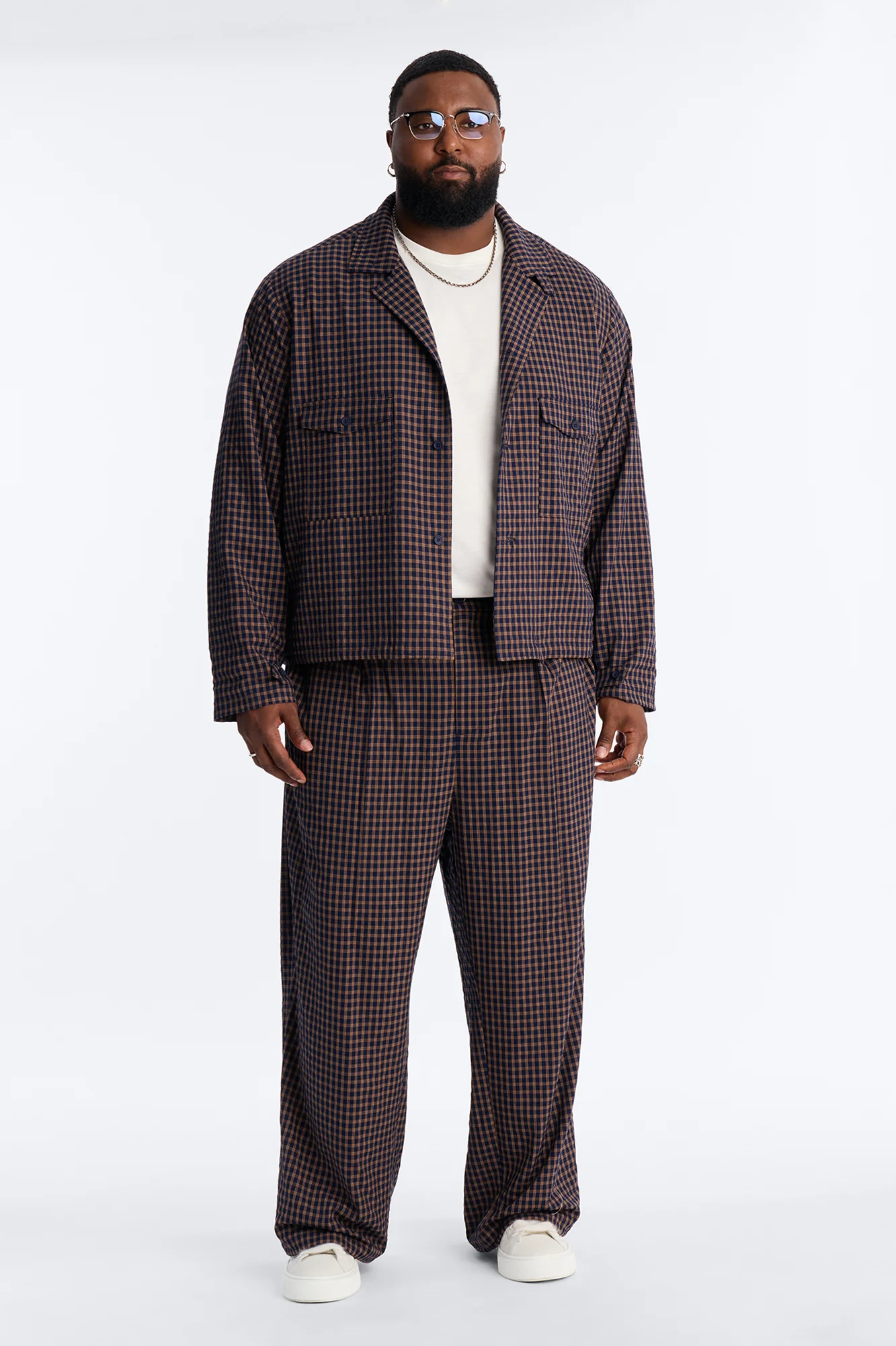 Wide Leg Pleated Downtown London Trouser - Navy - Image 7