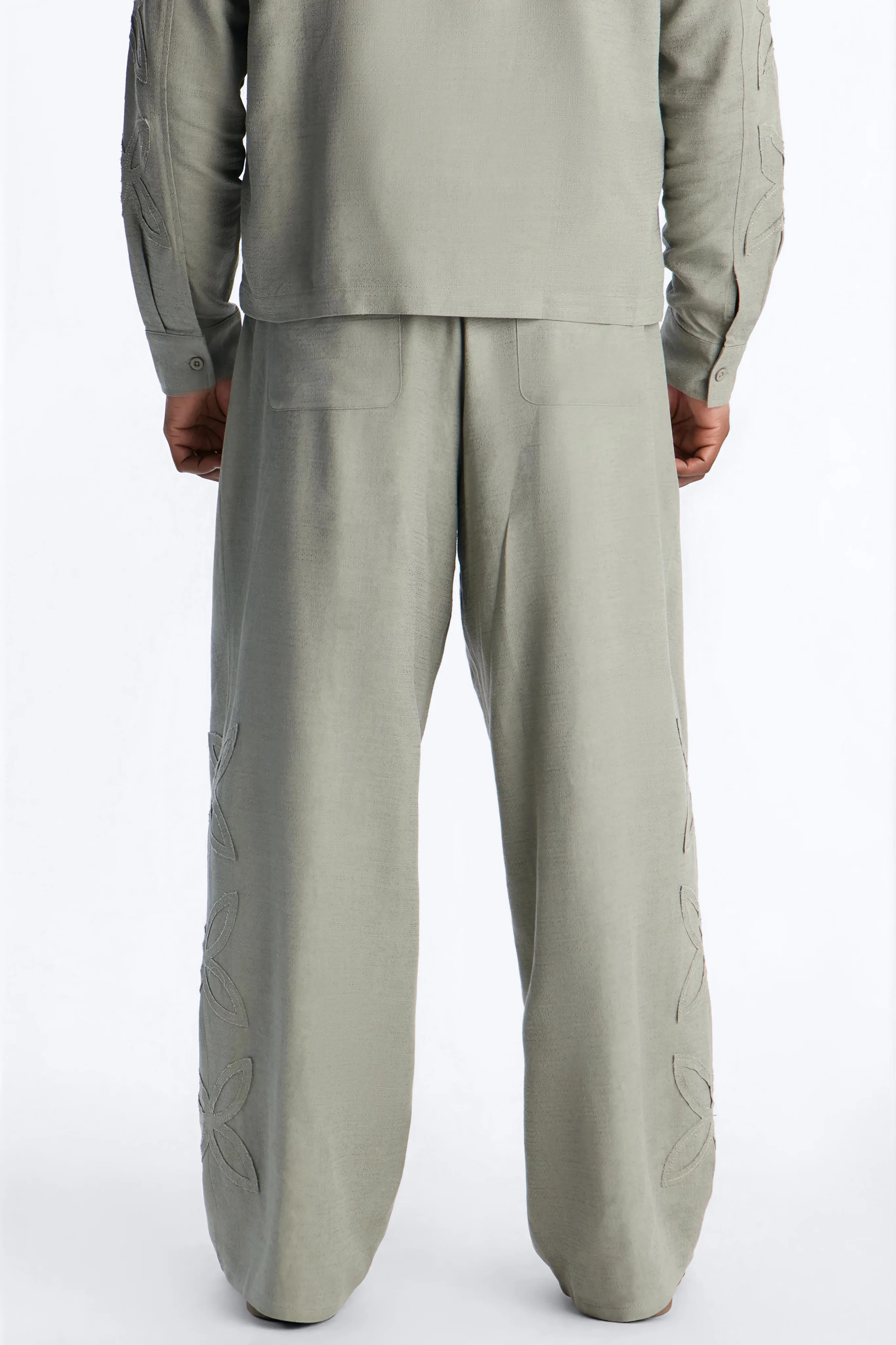 Wide Leg Tropical Fearless Pant - Sage - Image 3