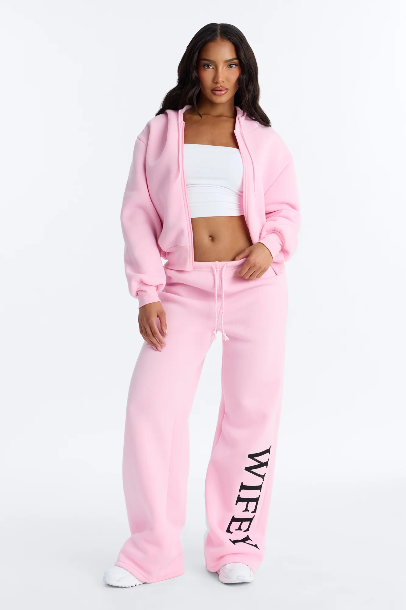 Wifey Era Fleece Pant Set - Pink/combo