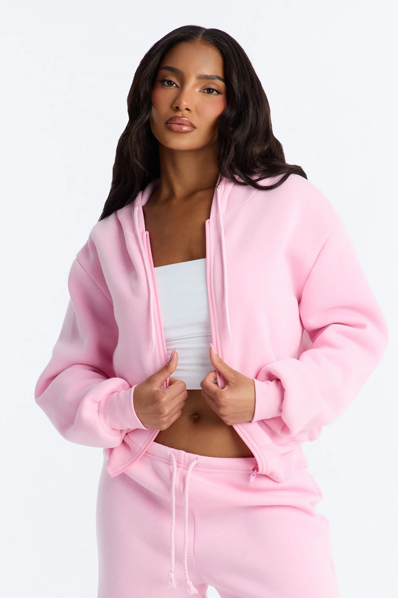 Wifey Era Fleece Pant Set - Pink/combo - Image 2